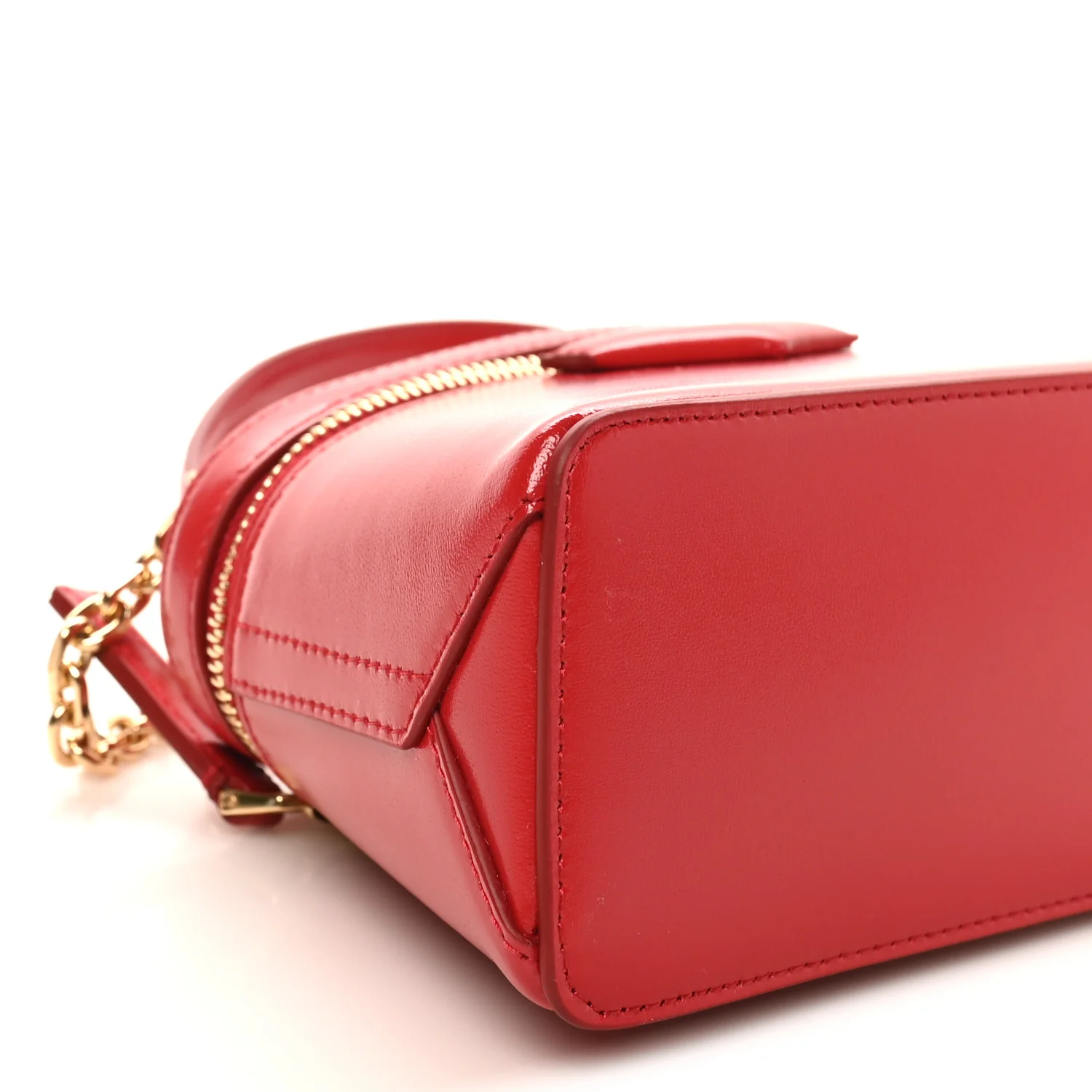 Box Calfskin Antigona Vanity Bag With Chain Vermillon - Top Club