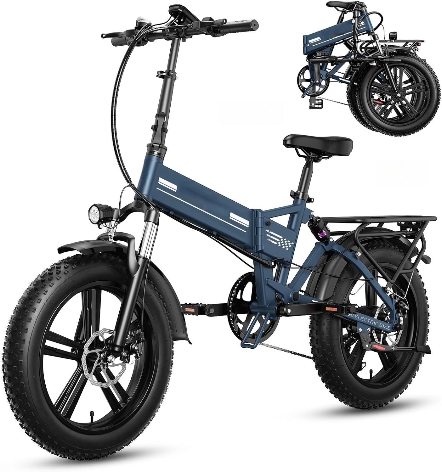 Bicicletta Elettrica Adulti, 48V 17.5AH/15AH Batteria Rimovibile, Bici Elettrica 20