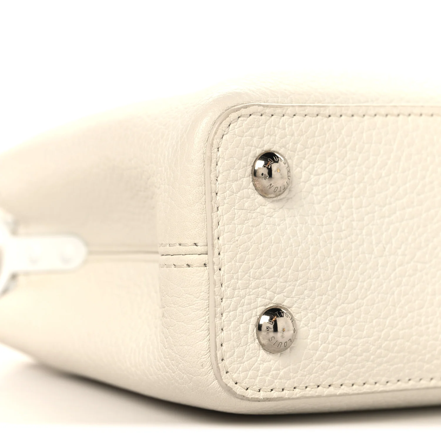 Taurillon Mini Capucines Monochrome  White - Top Club