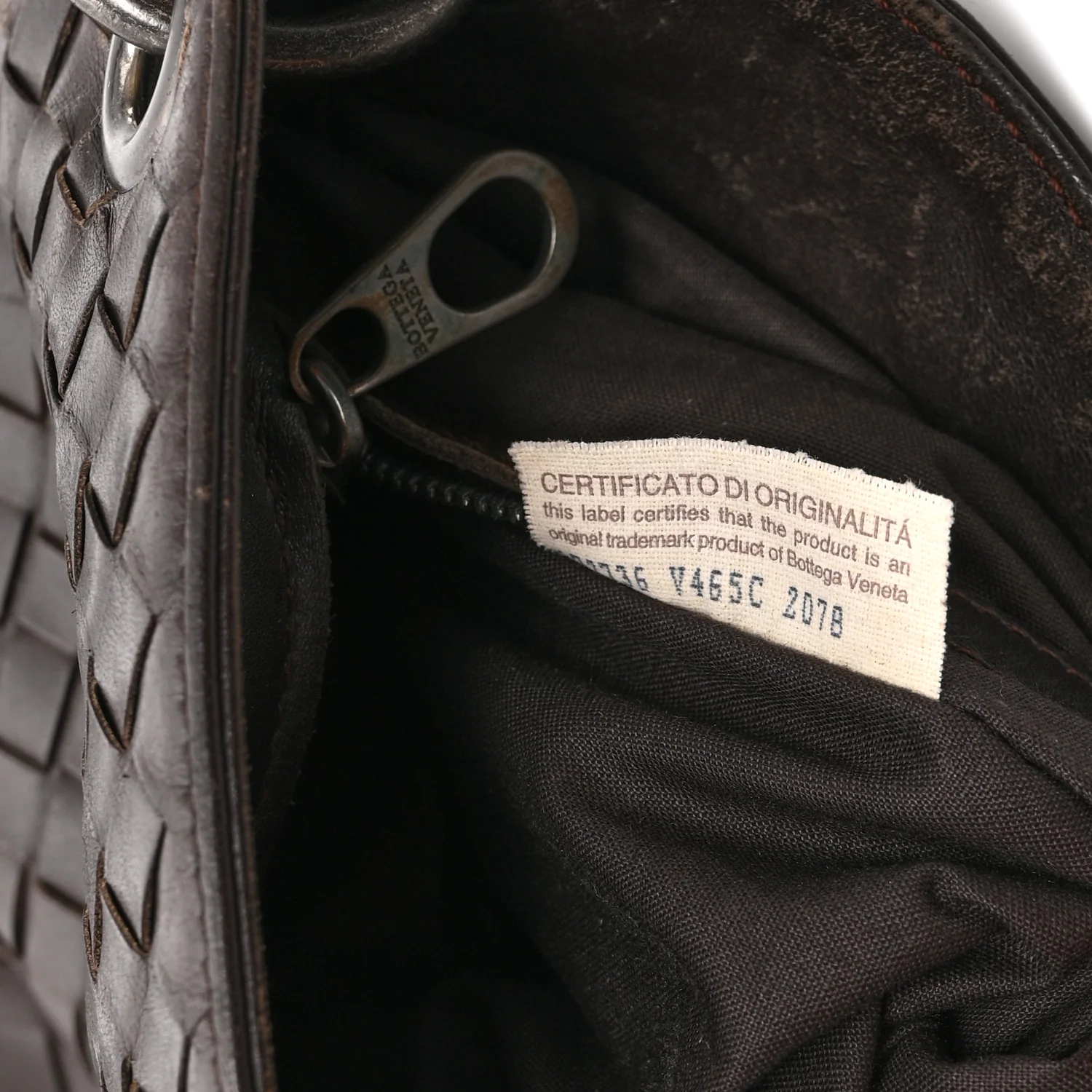 Nappa Intrecciato VN Crossbody Messenger Bag Brown - Top Club