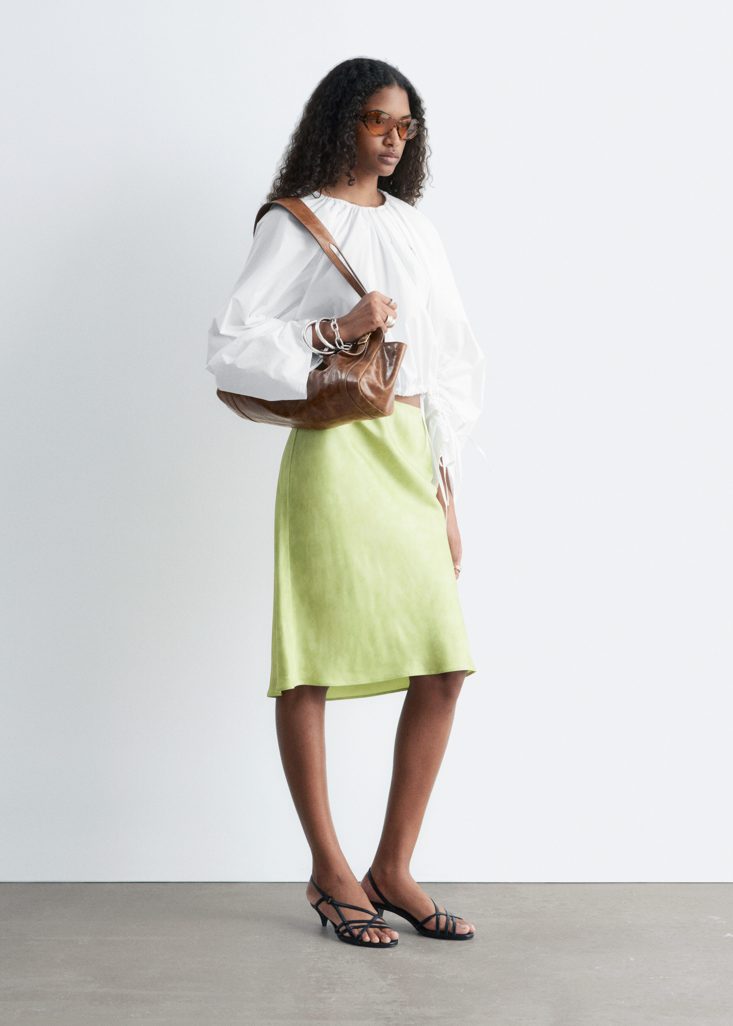 & Other Stories SCULPTURAL DRAWSTRING BLOUSE