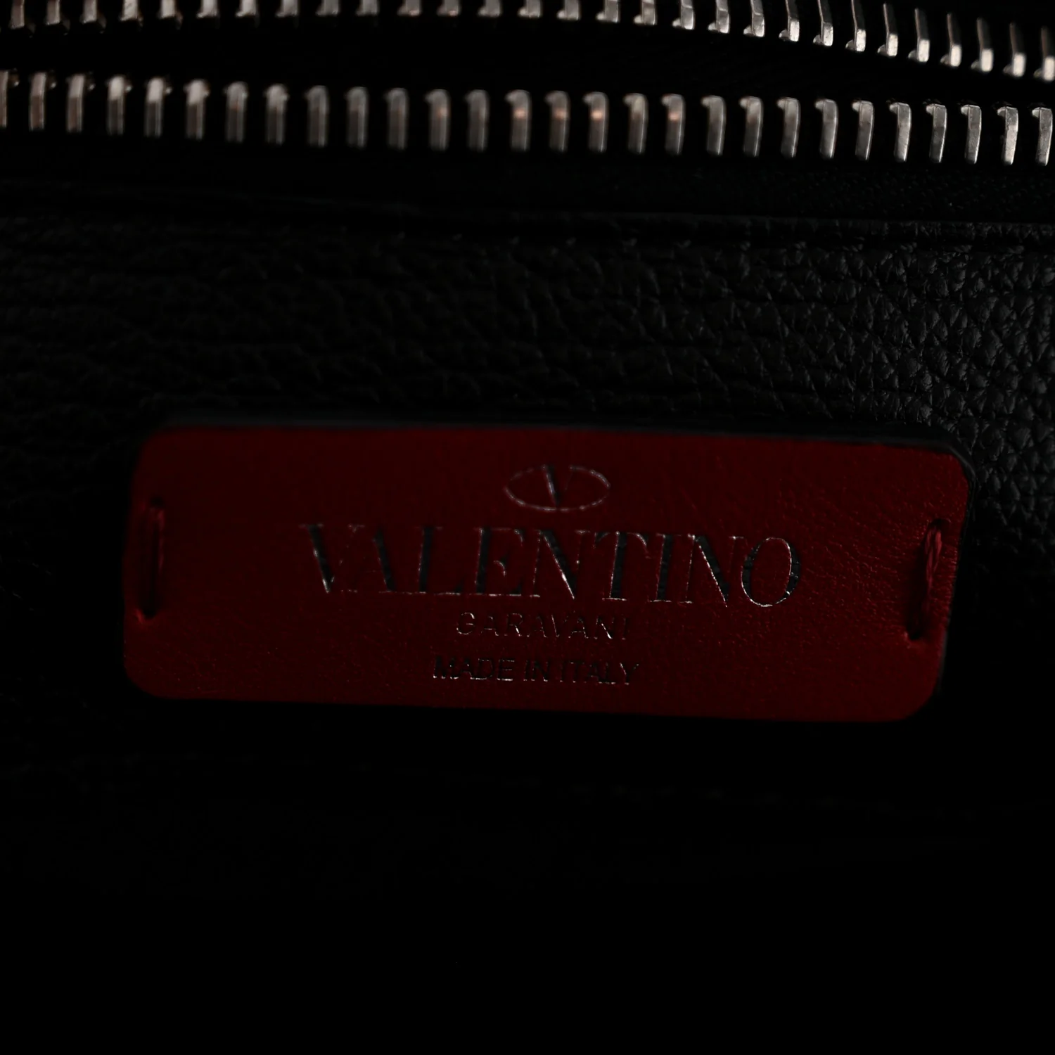 Grained Calfskin Rockstud Backpack Black - Top Club