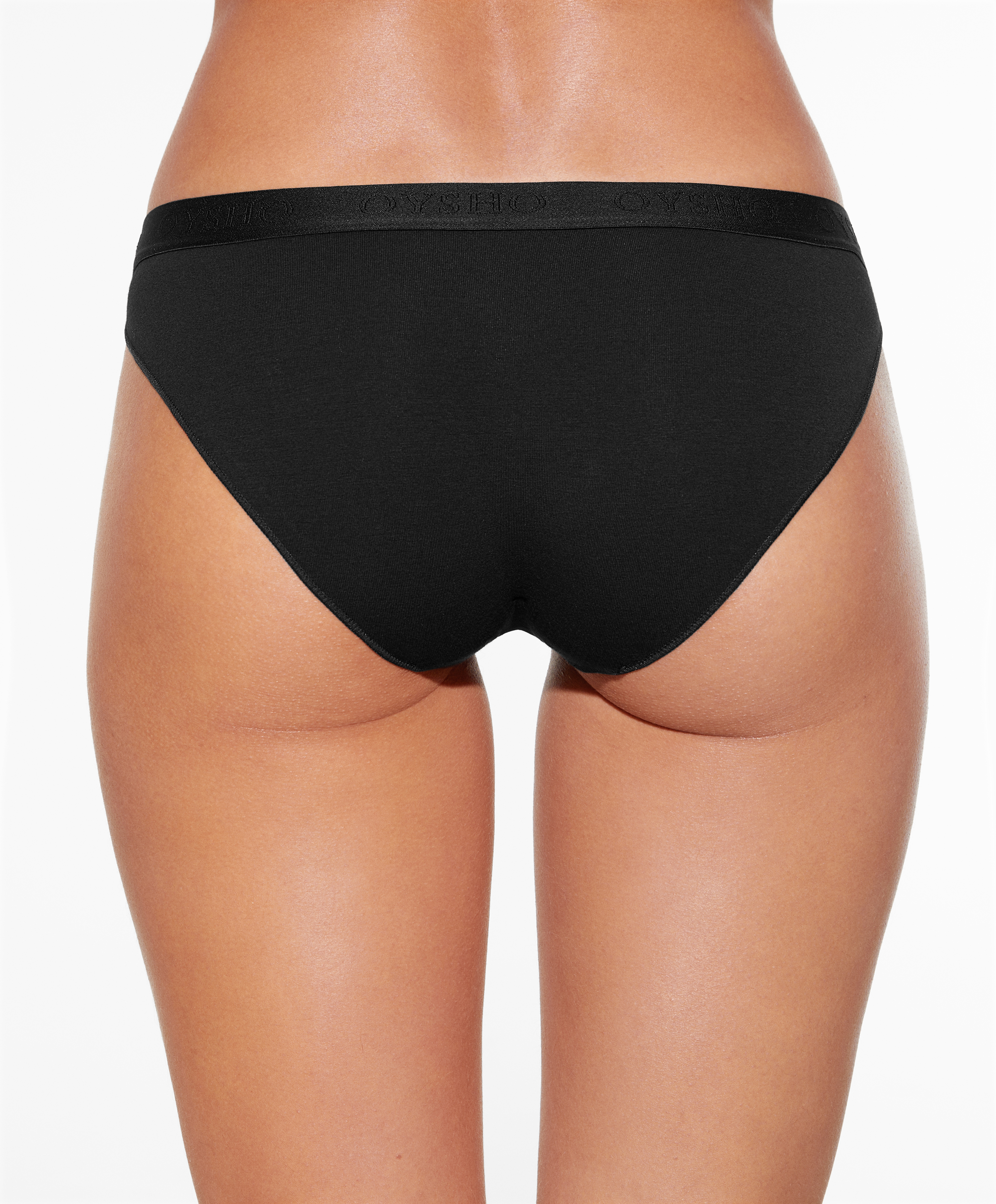 OYSHO 3 comfort cotton blend classic briefs with logo