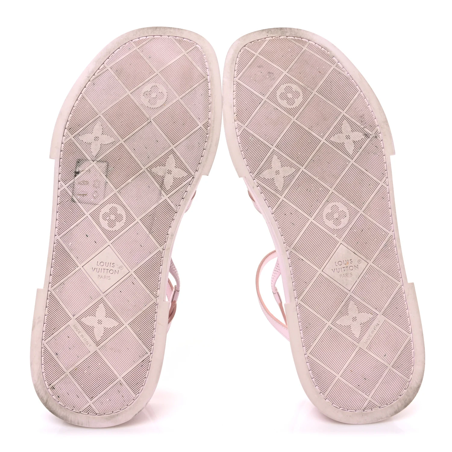 LV X TM Cherry Blossom Calfskin Maya Flatform Sandals 40 Light Pink - Top Club