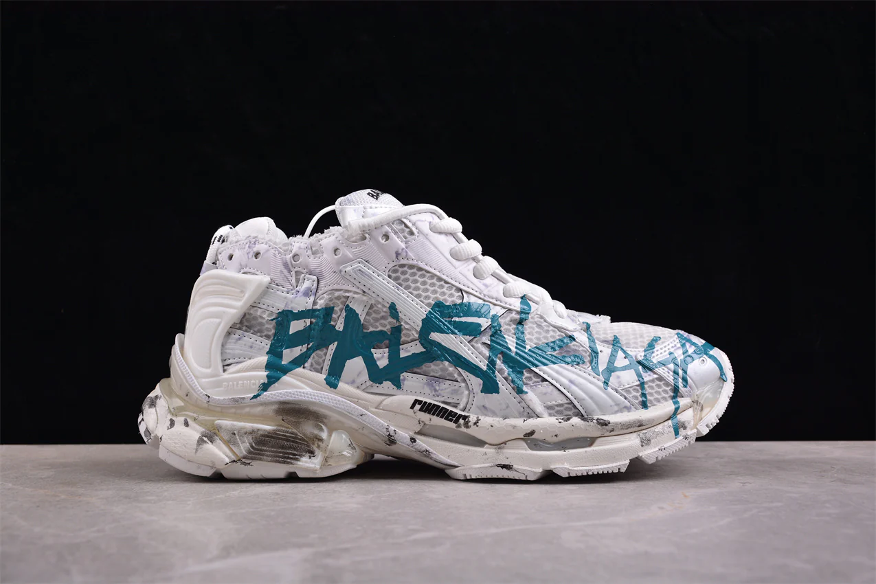 Balenciaga Runner Graffiti – White/Blue - Sneaker Replica Workshop