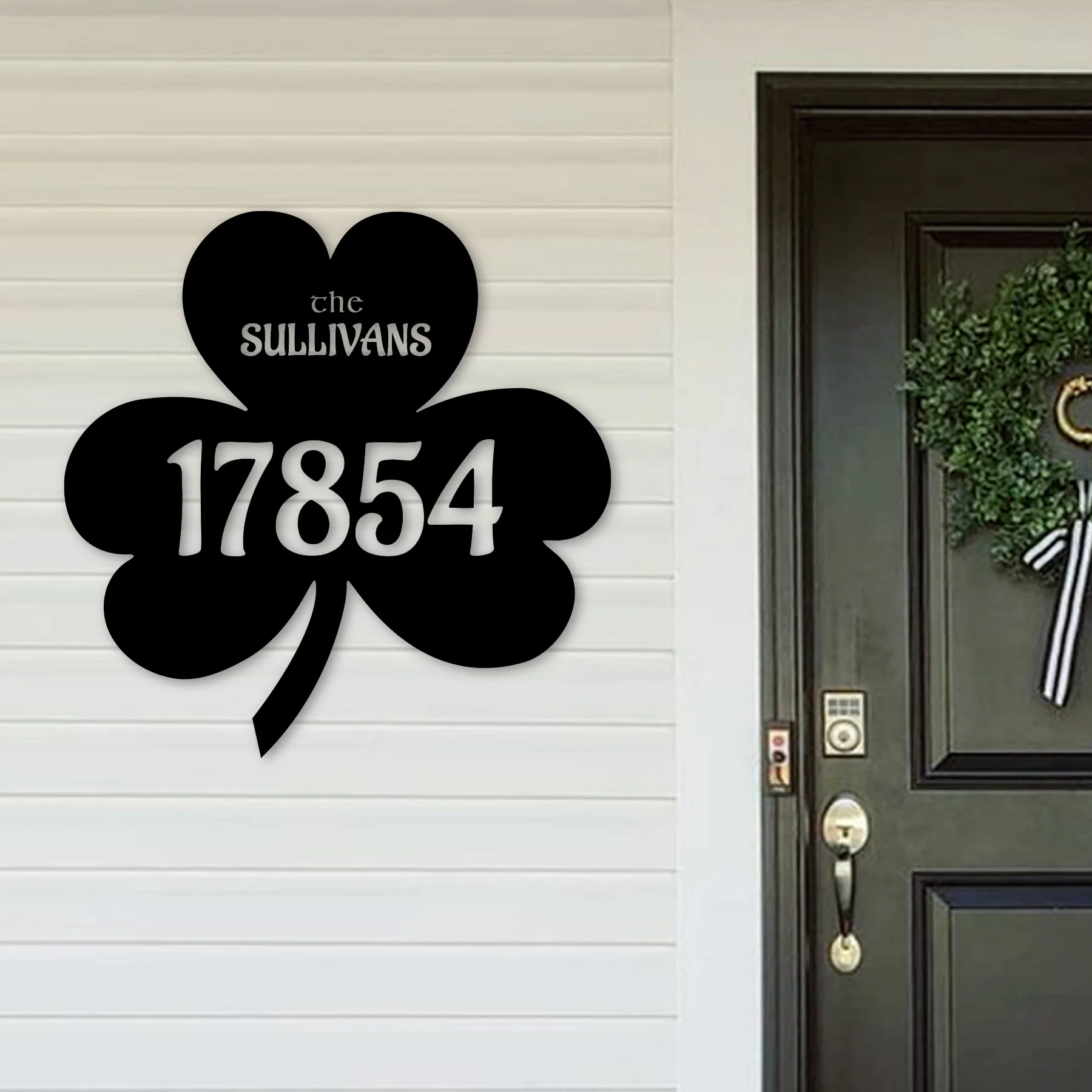 Custom Irish Shamrock Address Sign - Alvarez Pro Painting LLC