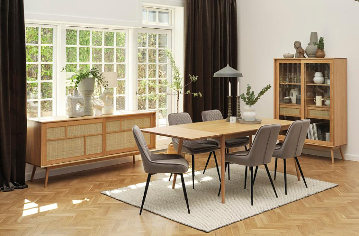 Verlengbare houten eettafel Boas - 150 x 90 cm Naturel