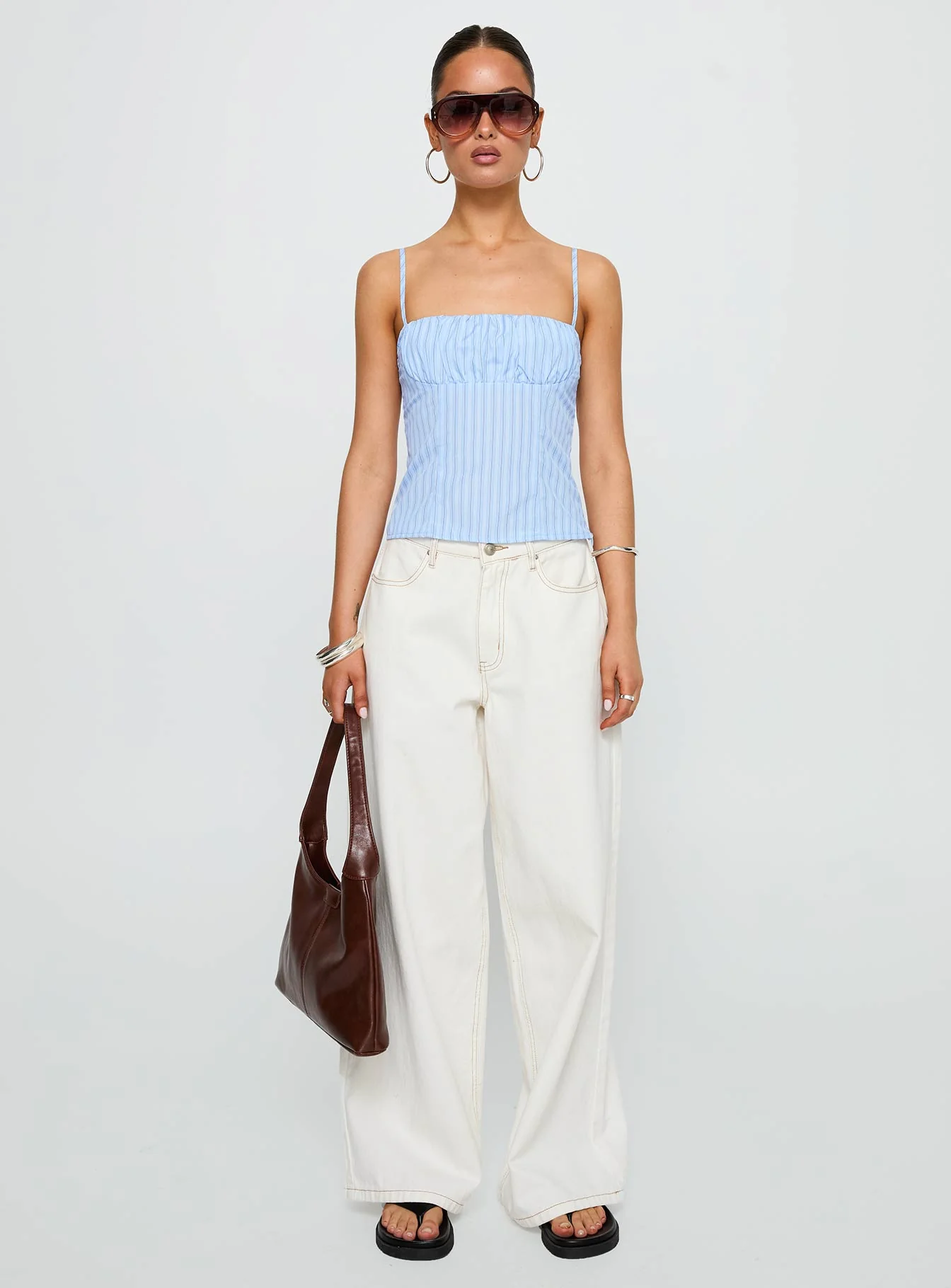 Isolabella Top Blue Stripe