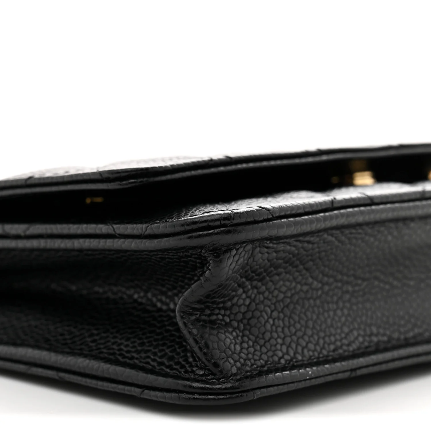 Caviar Quilted Wallet on Chain WOC Black - Top Club