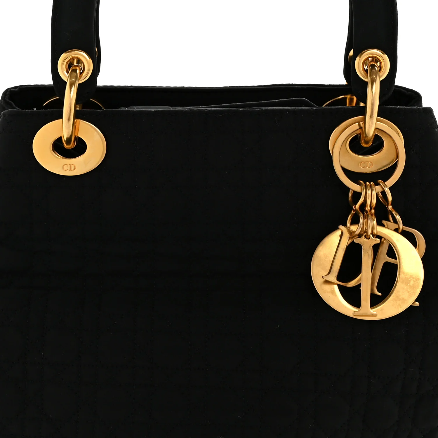 Nylon Cannage Medium Lady Dior Black - Top Club