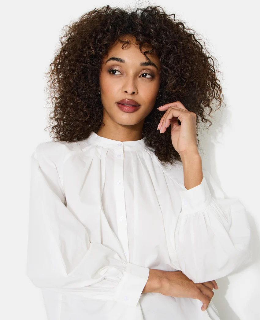 Pimkie Blouse en popeline avec pinces et manches ballons