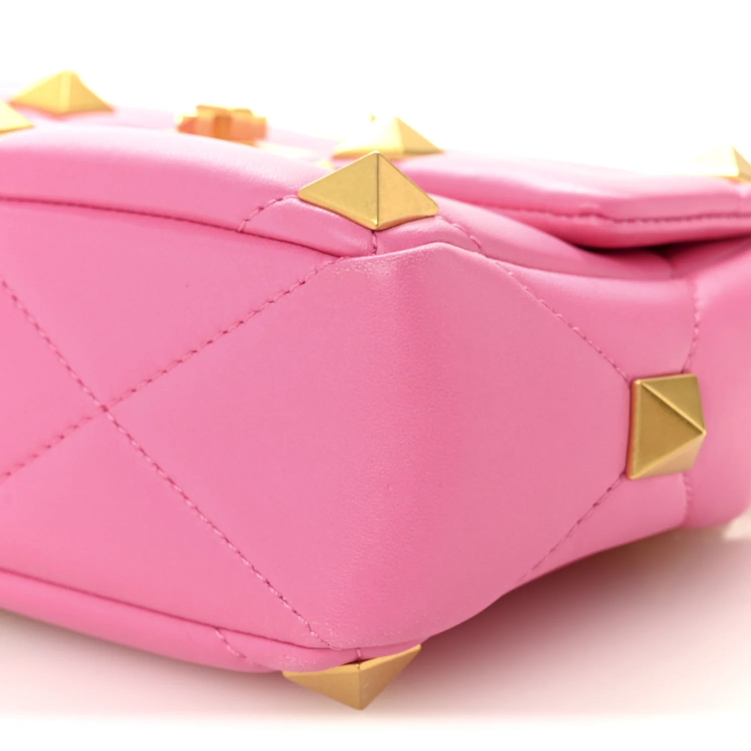 Nappa Medium Roman Stud Shoulder Bag Feminine Pink - Top Club