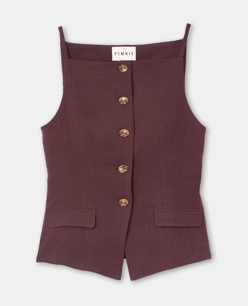 Pimkie Gilet barman à bretelles avec boutons