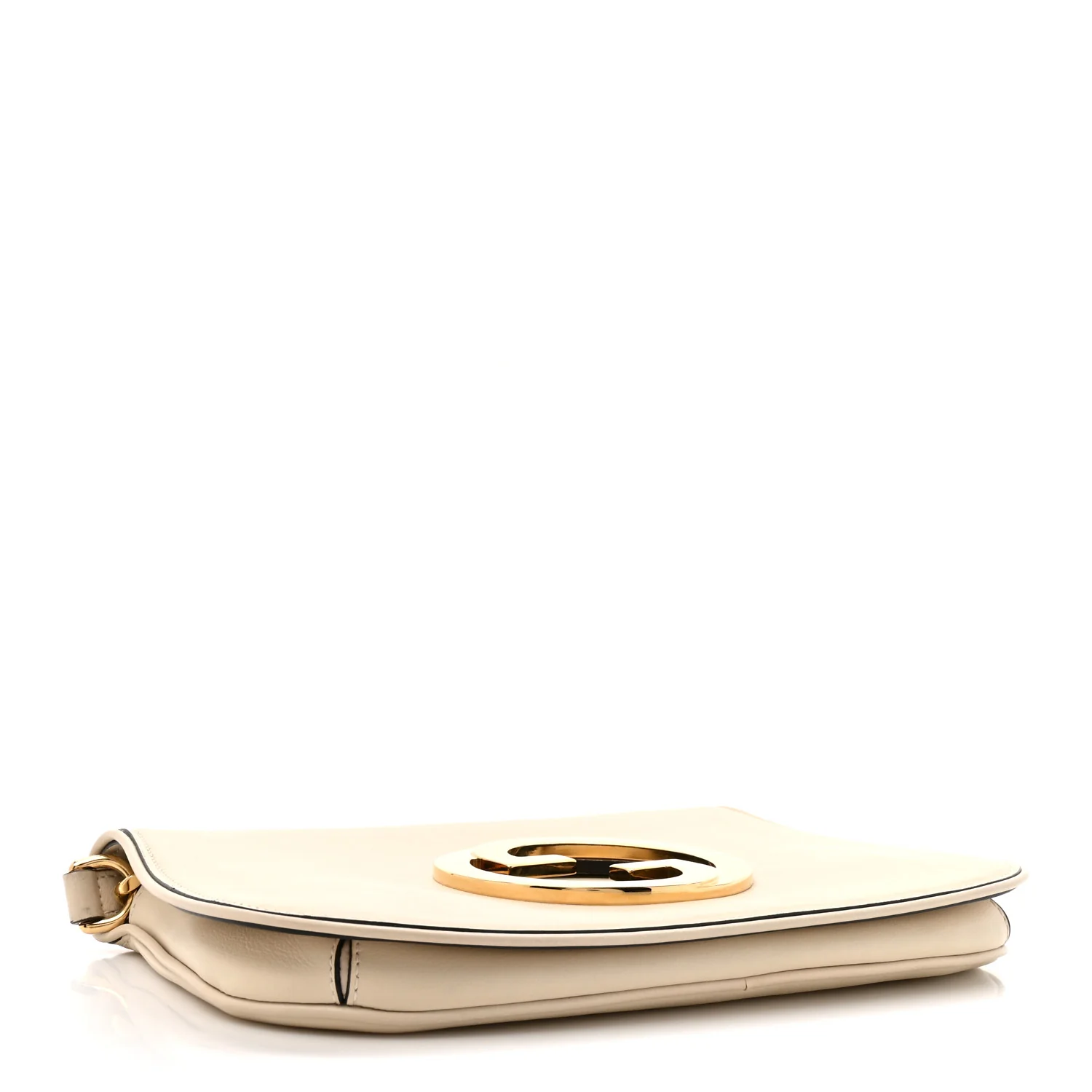 Roxy Calfskin Blondie Chain Shoulder Flap Bag Mystic White - Top Club