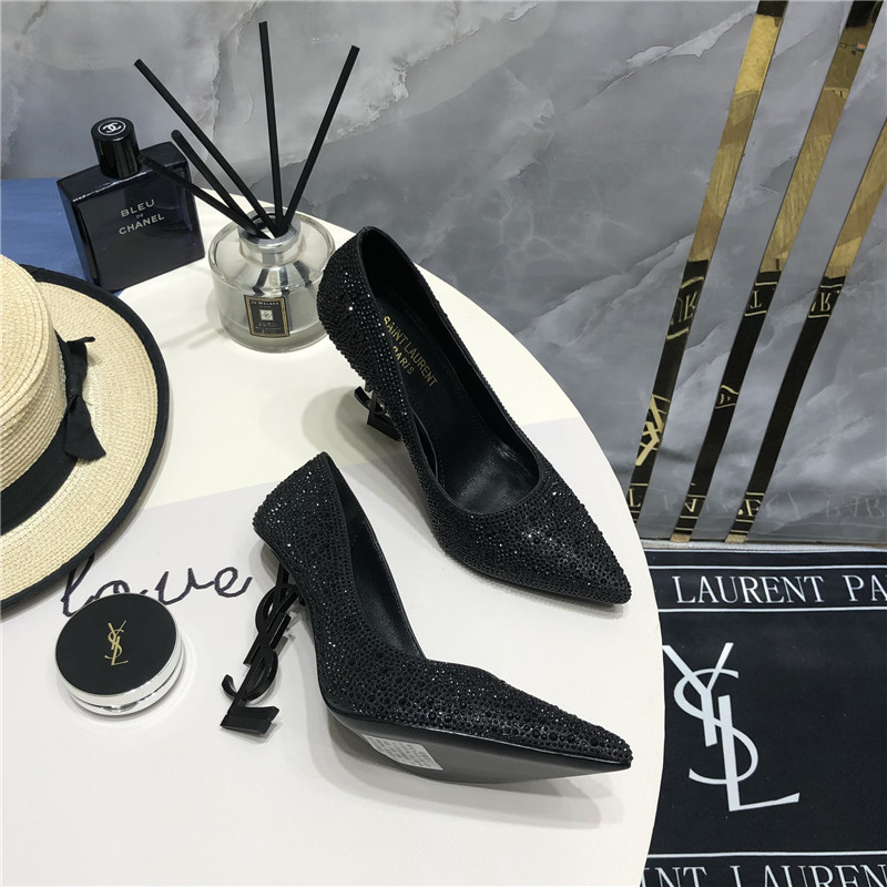 YSL new full diamond YSL heel shoes - Sneaker Replica Workshop