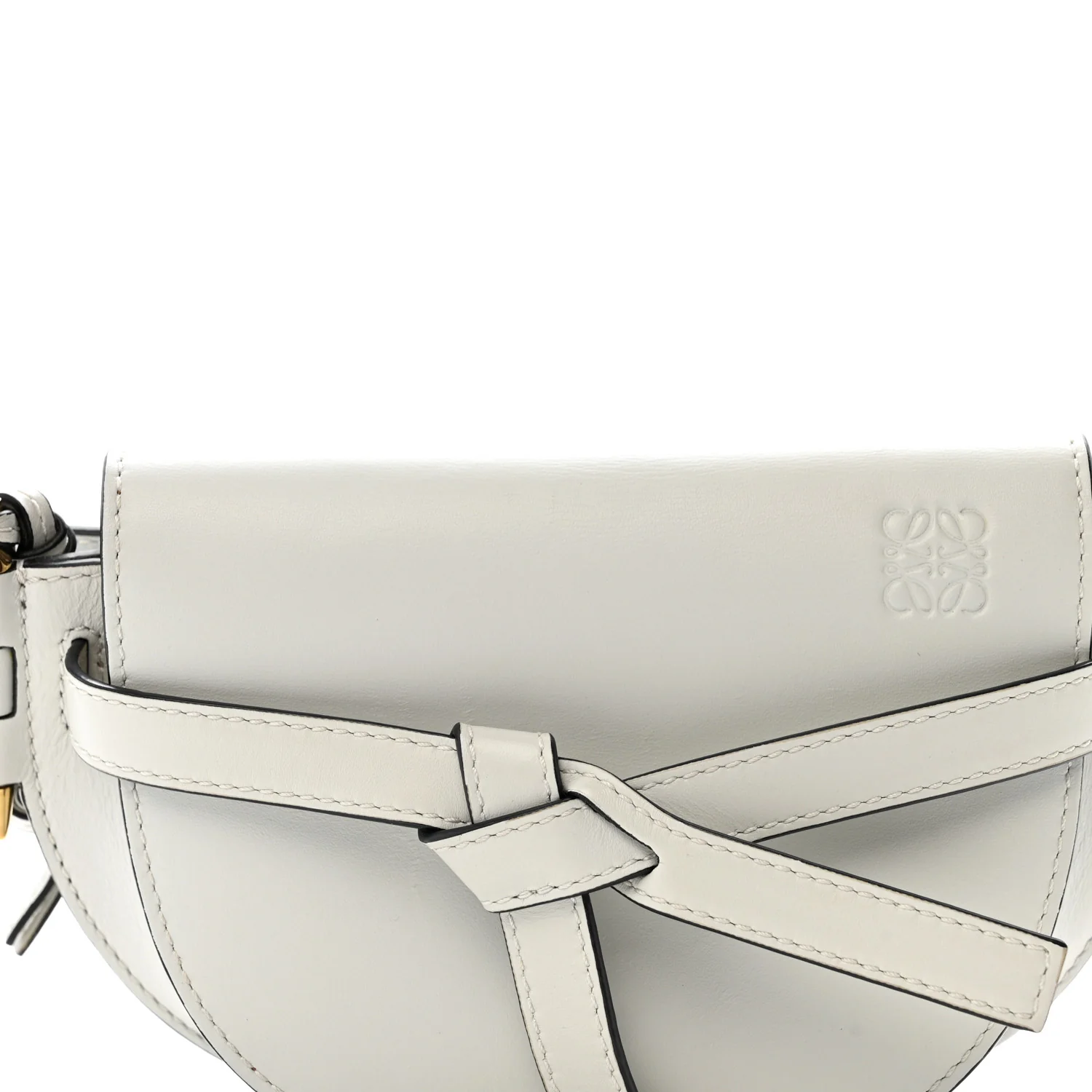 Calfskin Mini Gate Belt Bag Kaolin - Top Club