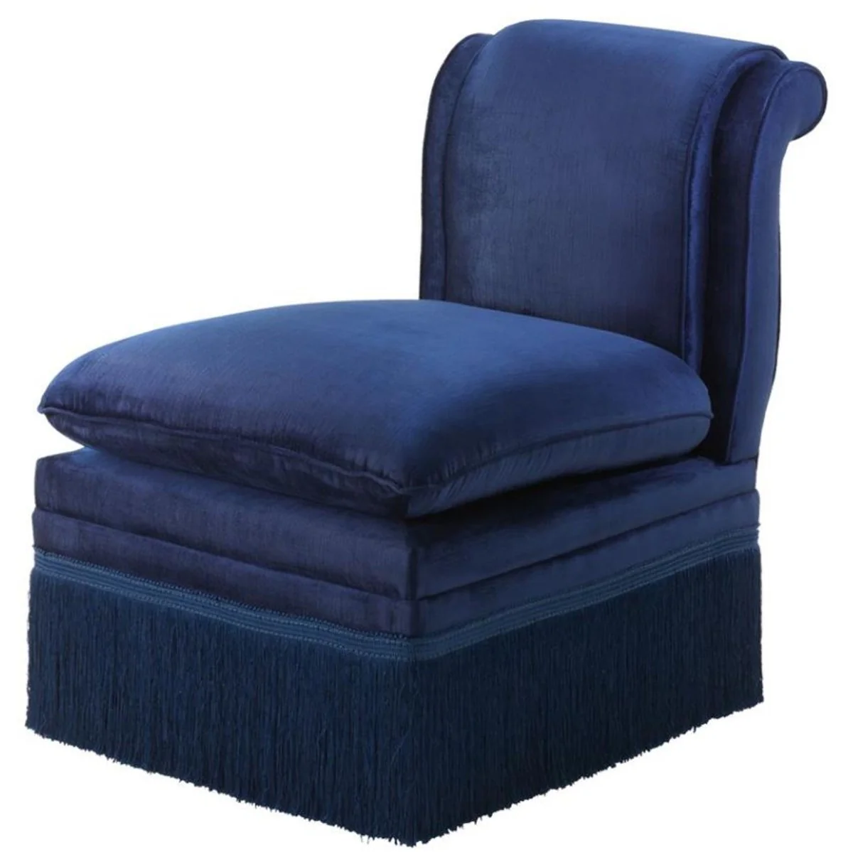 Luxus Designer Sessel Blau 55 x 74 x H. 74 cm - Limited Edition