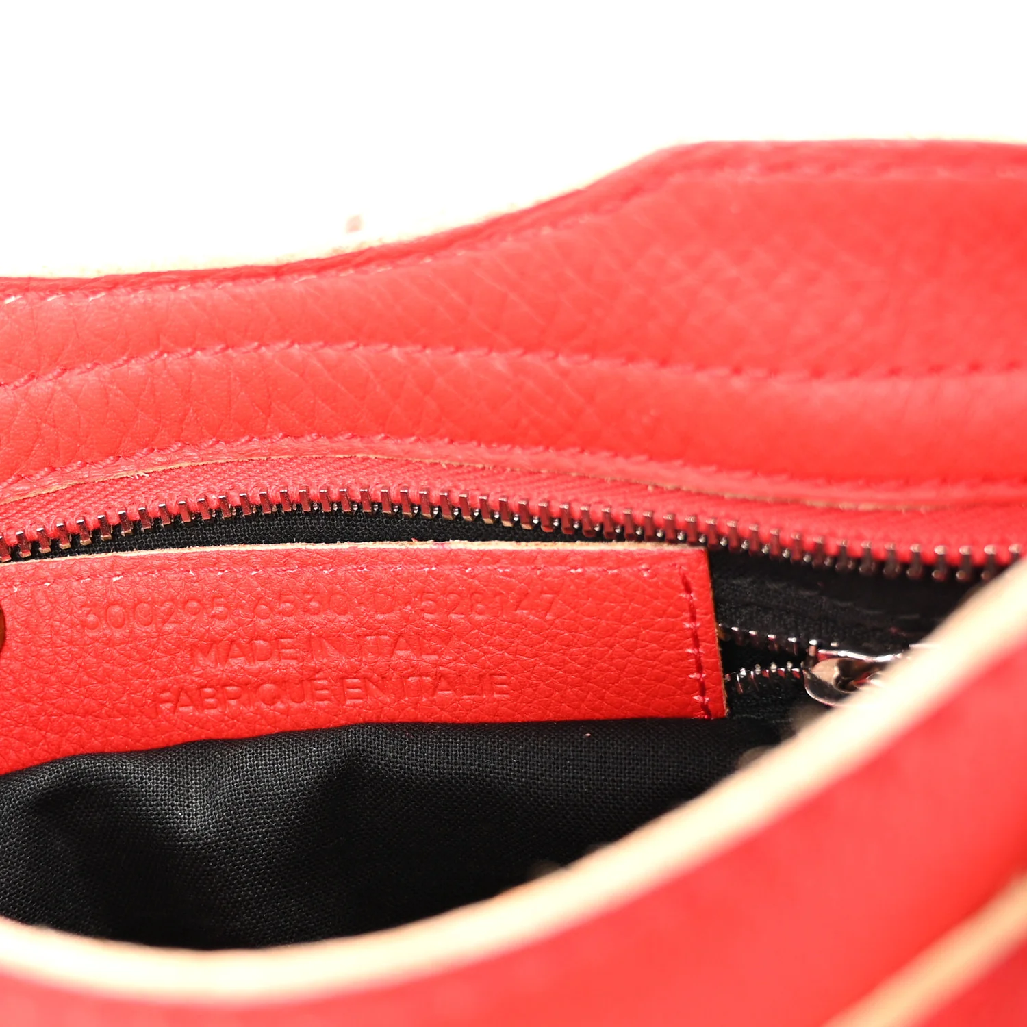 Supple Grained Calfskin Classic Silver Hardware Highlight Mini City Rouge Fraise - Top Club