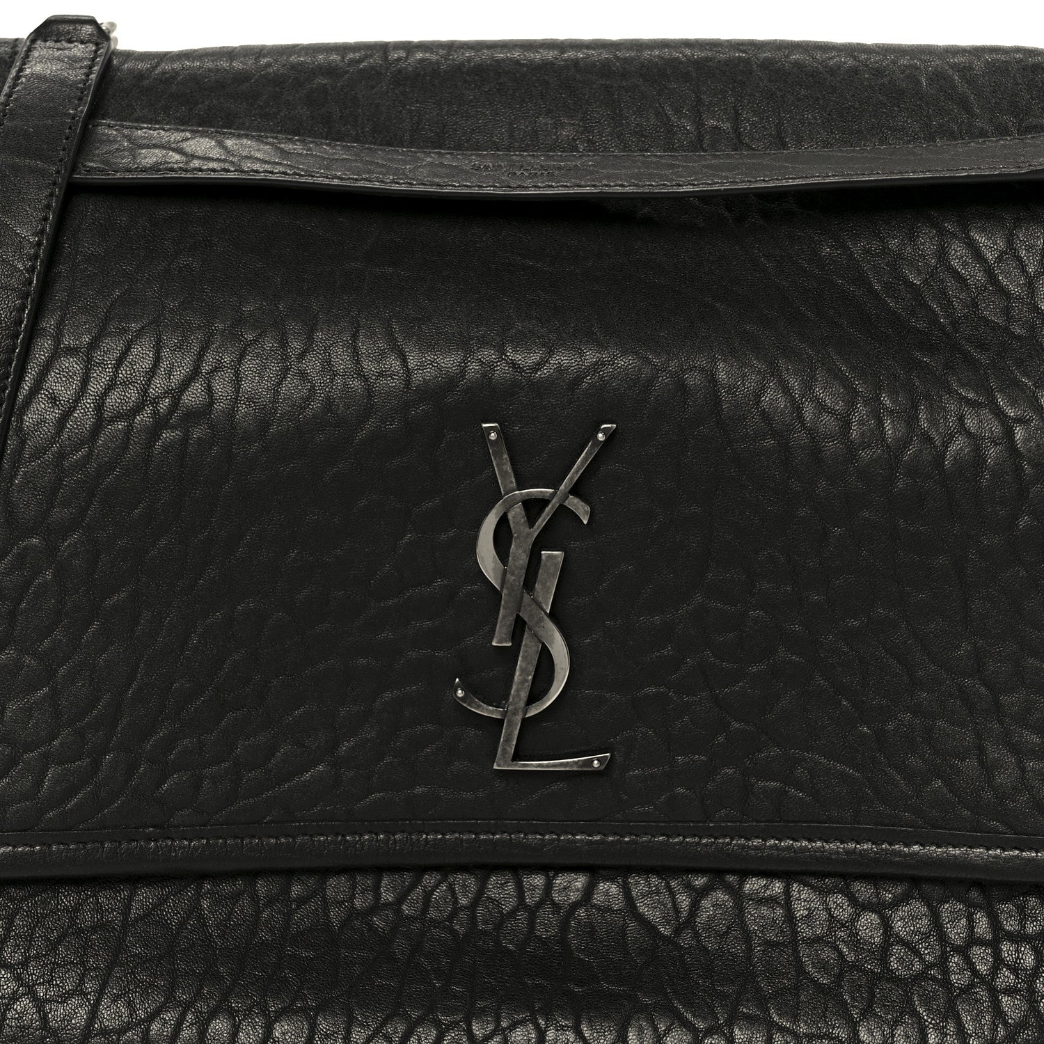 Grained Lambskin Monogram Large Niki Chain Satchel Black - Top Club