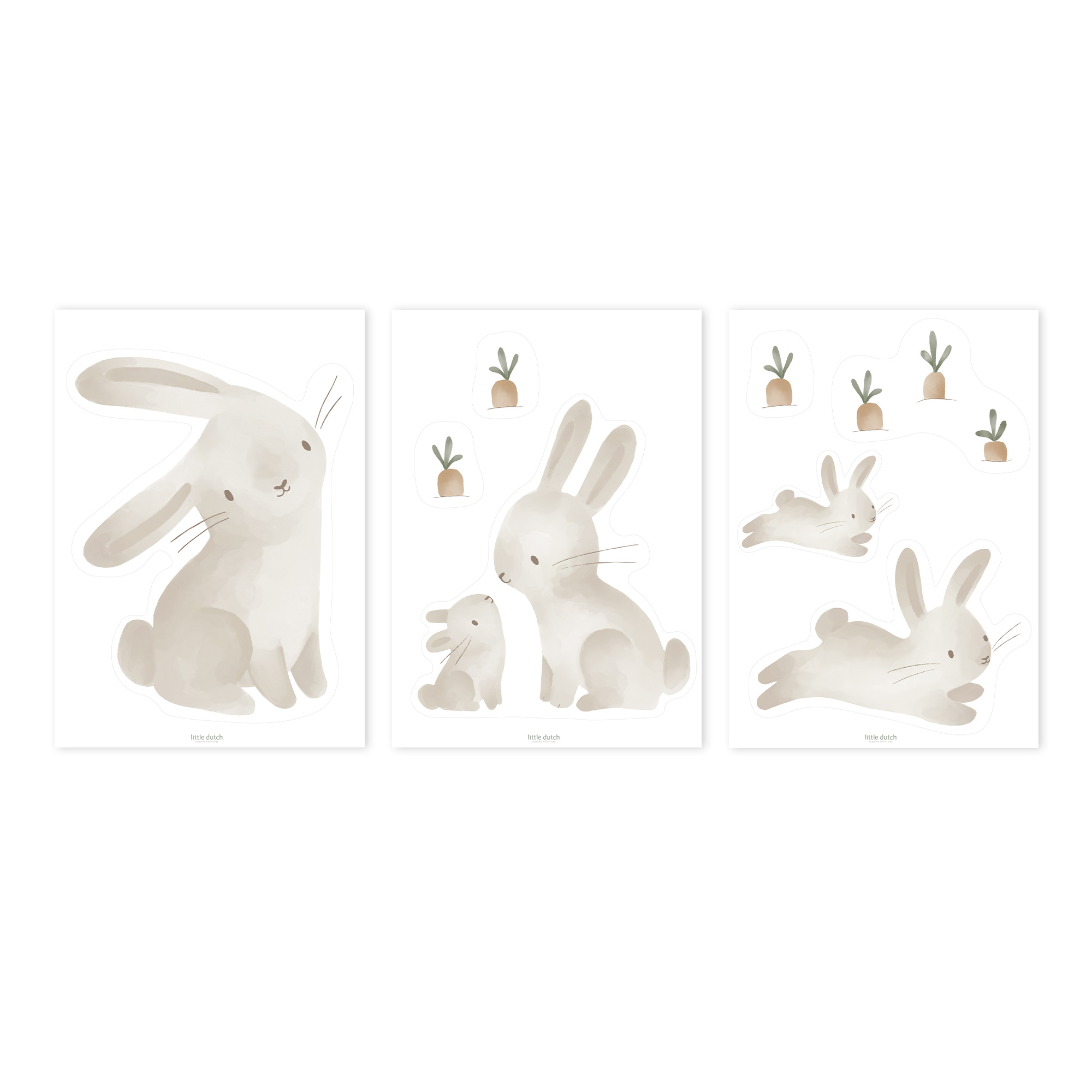Muurstickers Baby Bunny A4