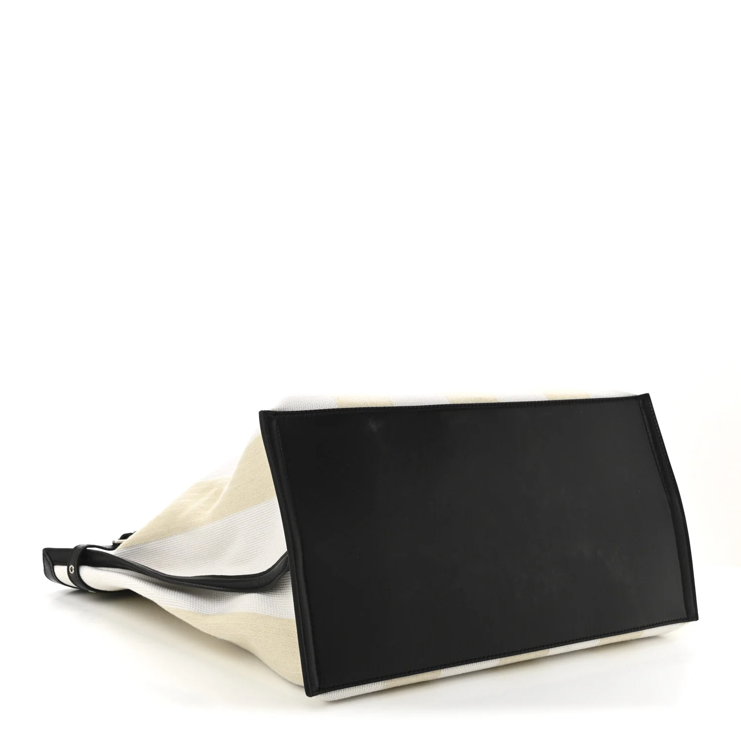 Canvas Striped Days Tote Resin White - Top Club