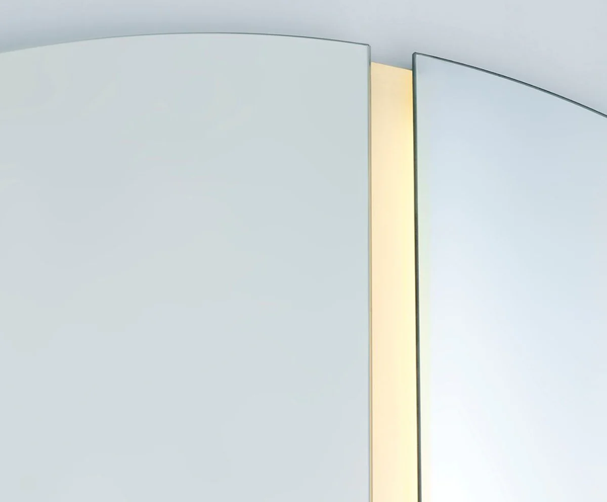 Luxury mirror Ø 150 cm - round wall mirror with LED strips - living room hotel restaurant boutique mirror