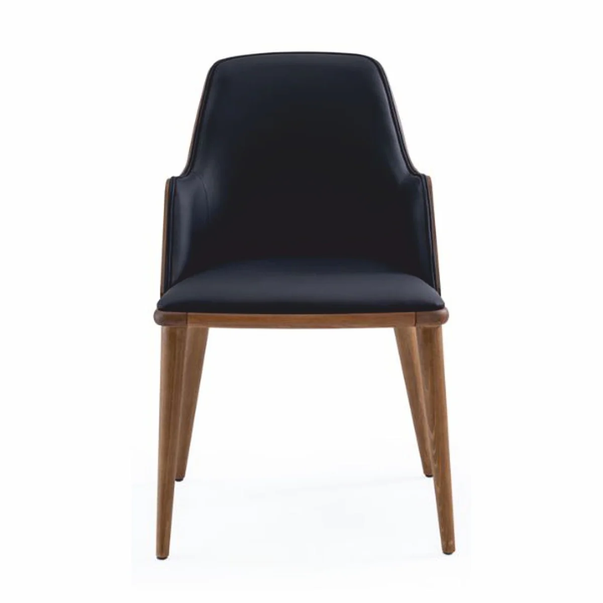 Luxury faux leather dining room chair with armrests blue / brown - dining room furniture