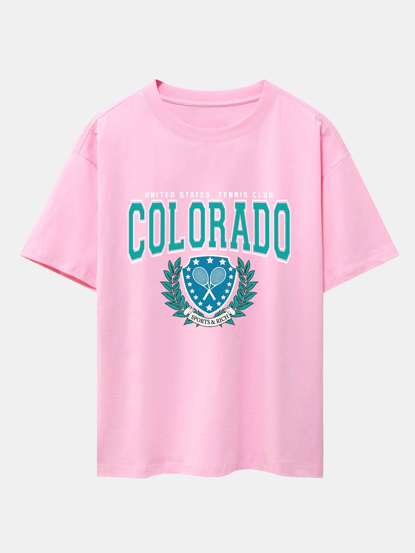 Colorado Tennis Print Heavy Weight Oversize T-Shirt