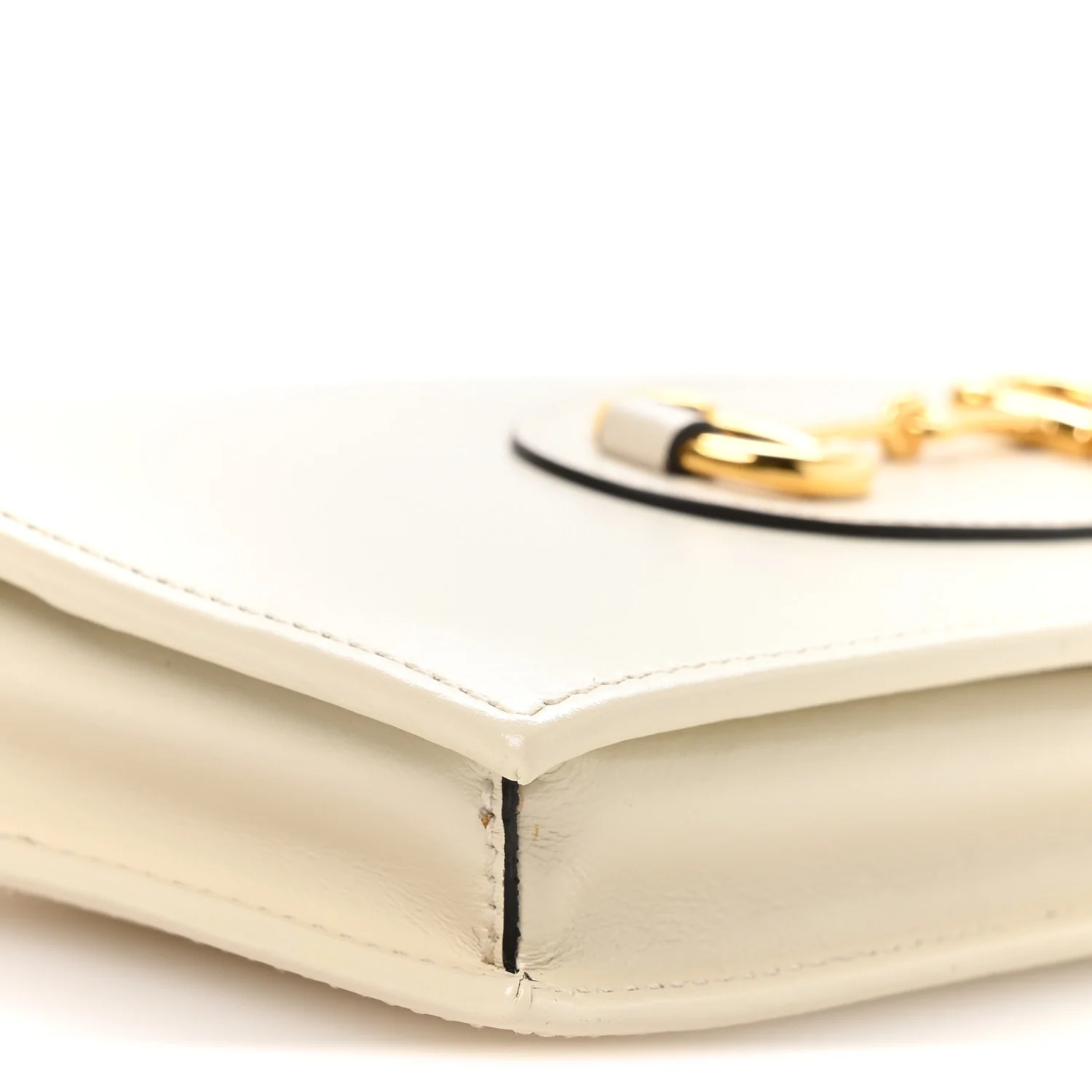 Boarded Plutone Calfskin Horsebit 1955 Wallet On Chain Mystic White - Top Club