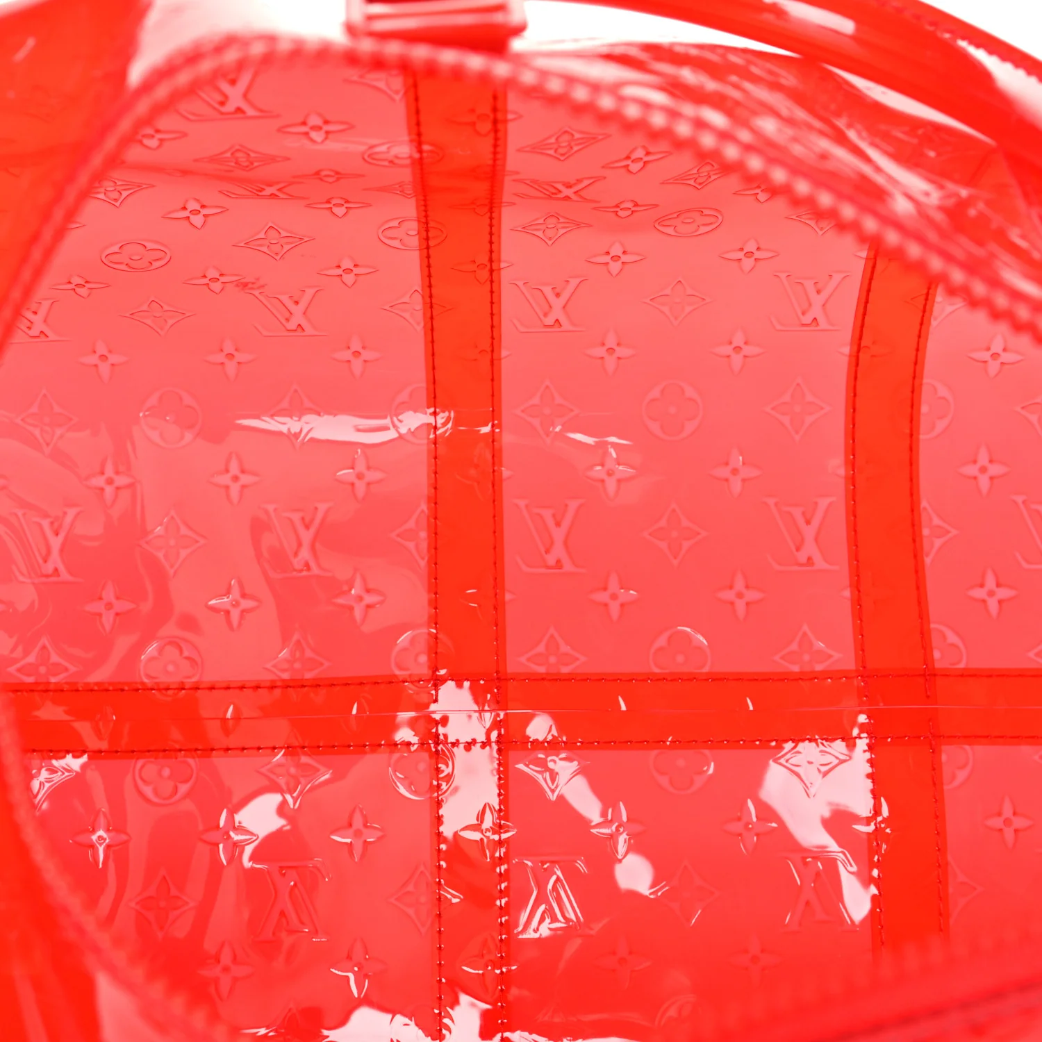 PVC Monogram Keepall Bandouliere 50 Grenadine Red - Top Club