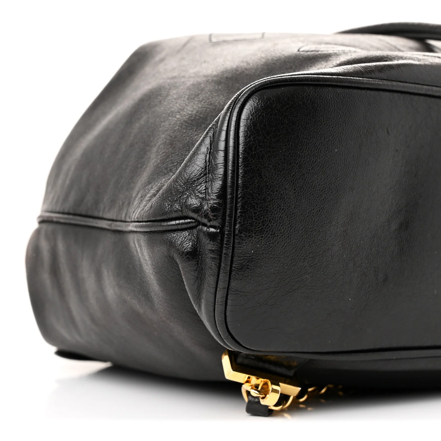 Lambskin CC Drawstring Backpack Black - Top Club