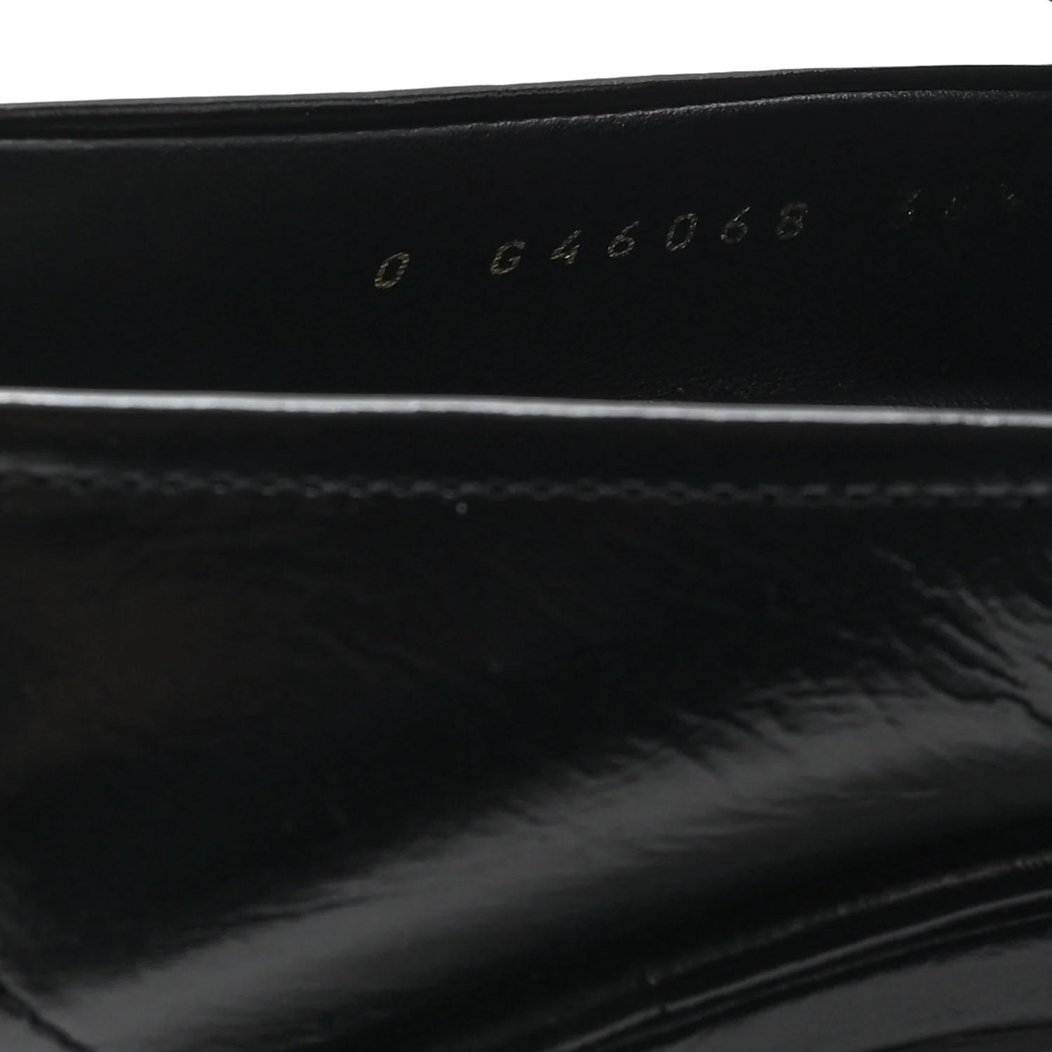 Shiny Calfskin Logo Loafers 36.5 Black - Top Club