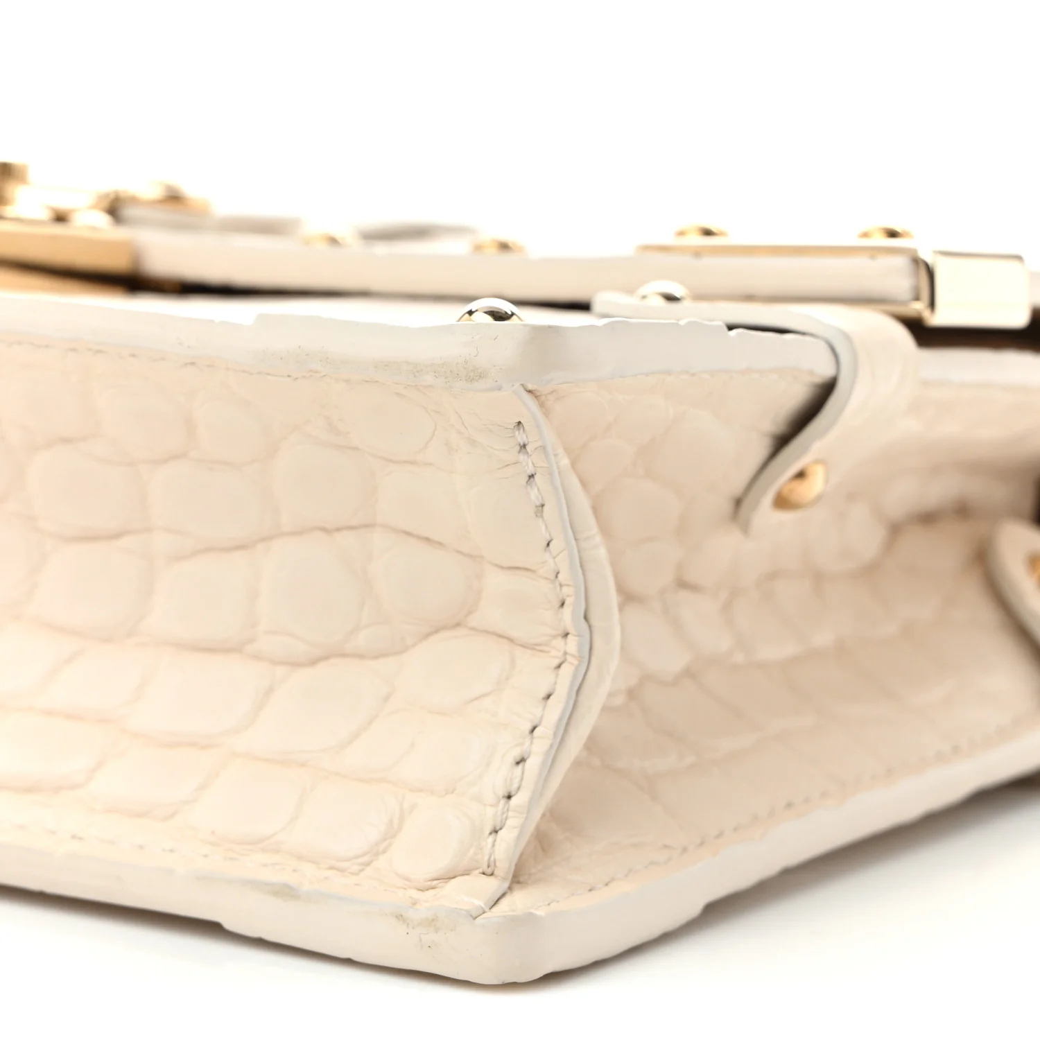 Alligator Trunk Chain Wallet Latte - Top Club