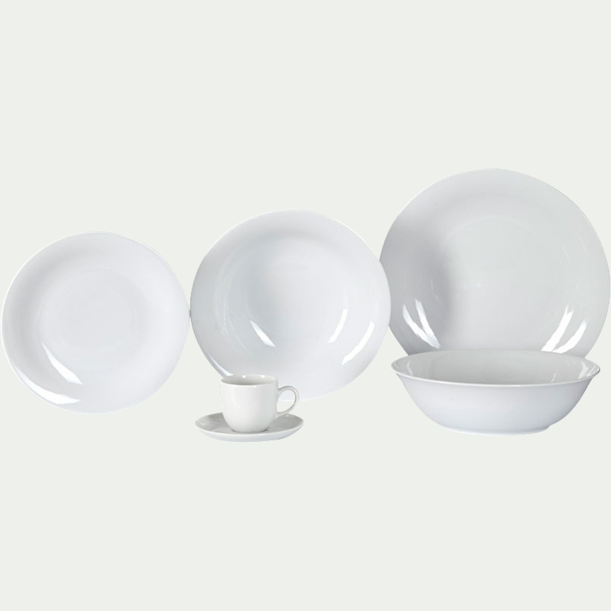 ETO - Tasse avec sous-tasse en porcelaine qualité hôtelière blanc 12cl