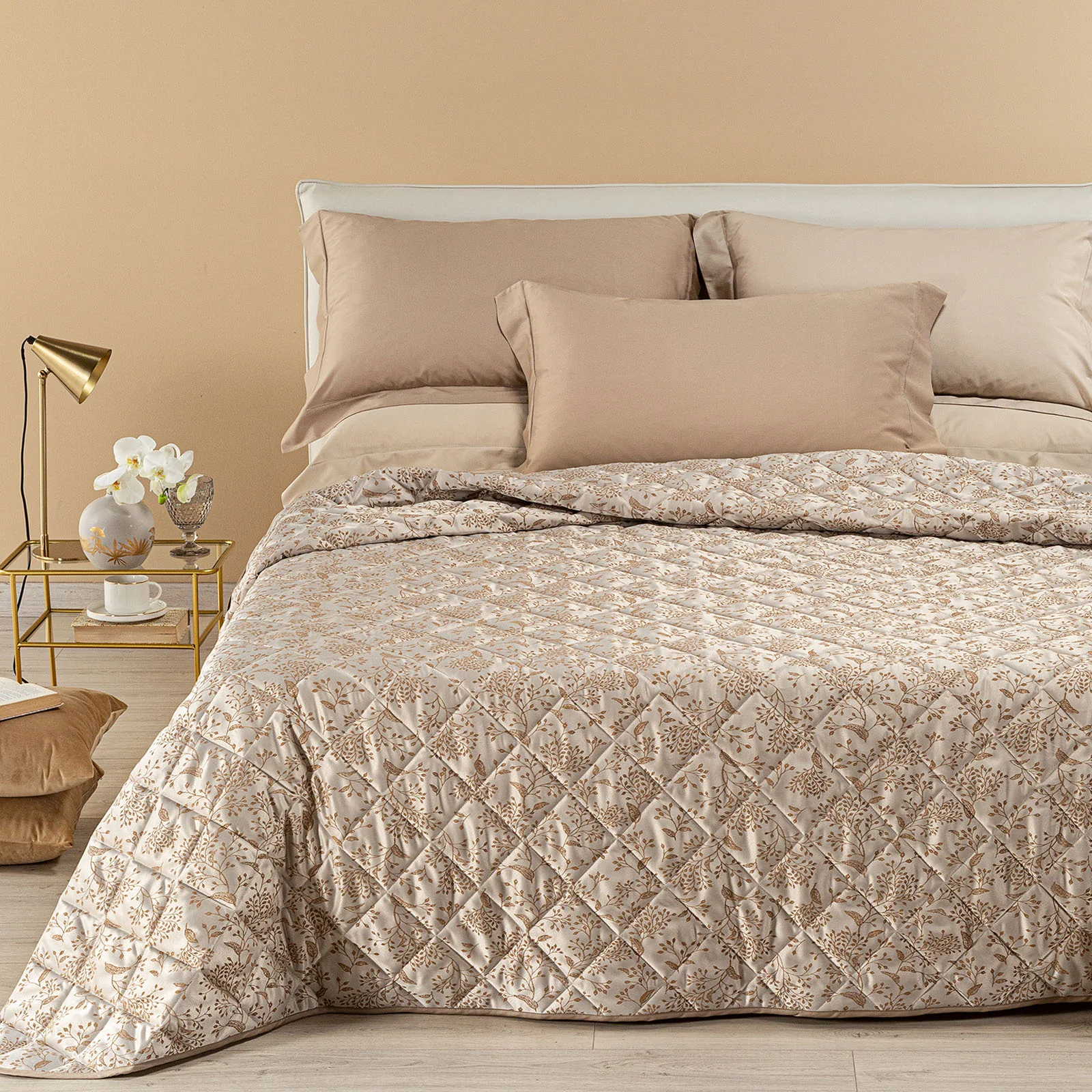Jacquard satin quilted bodder verbena marriage Ambra Dreaming