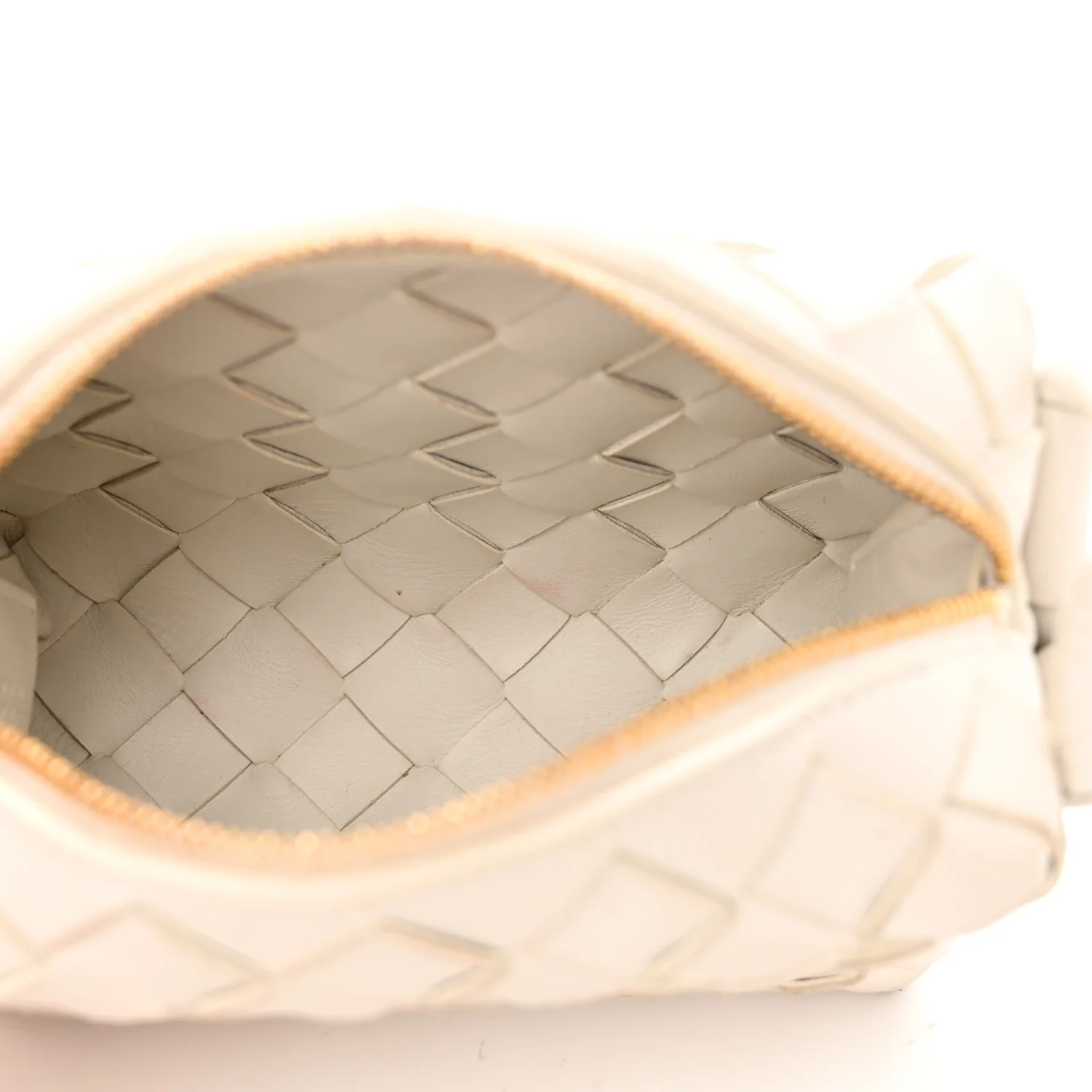 Nappa Intrecciato Candy Loop Camera Bag White - Top Club