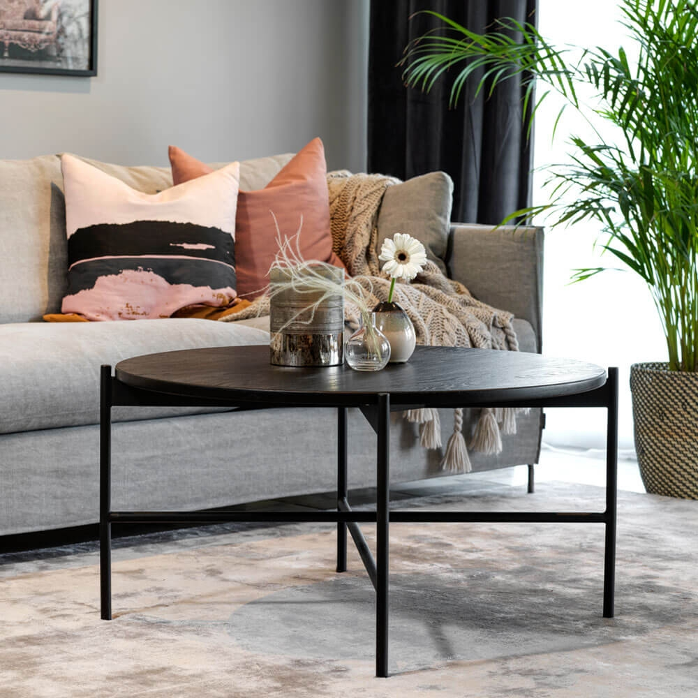 Ronde salontafel Skye Ø89 Zwart