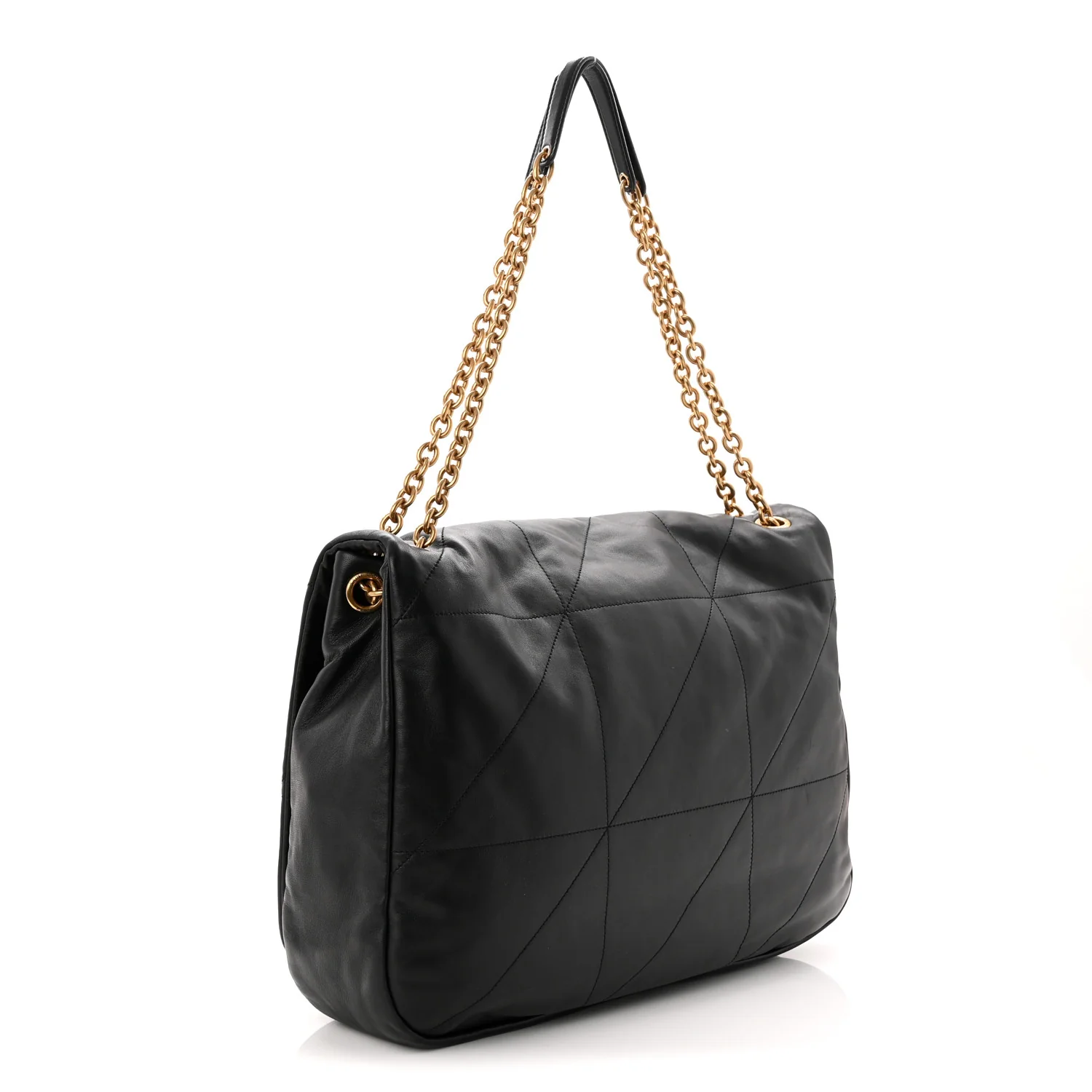 Lambskin Matelasse Monogram Large Jamie 4.3 Black - Top Club
