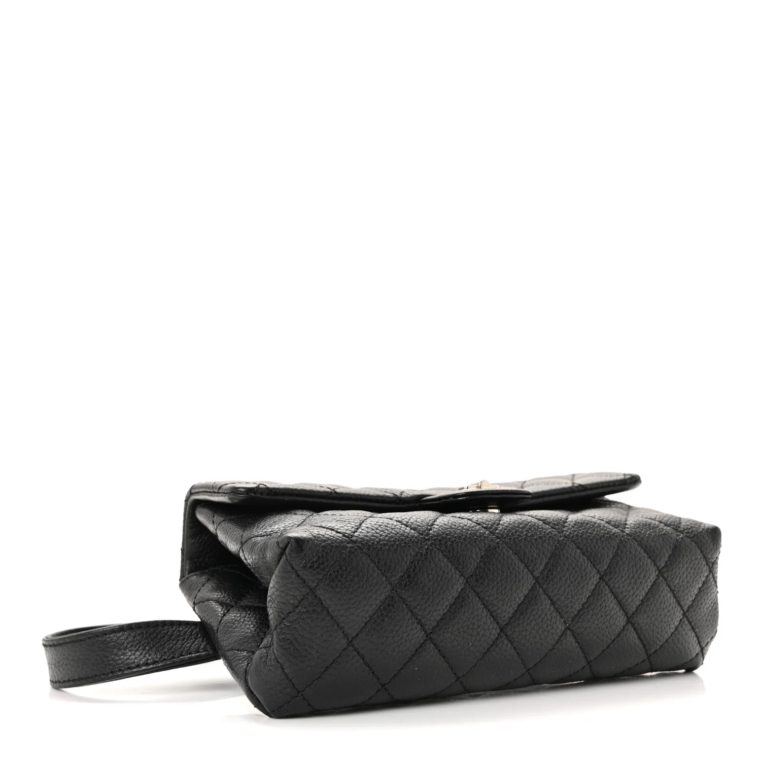 Grained Calfskin Quilted 2.55 Reissue Flap Belt Bag Clutch Black - Top Club