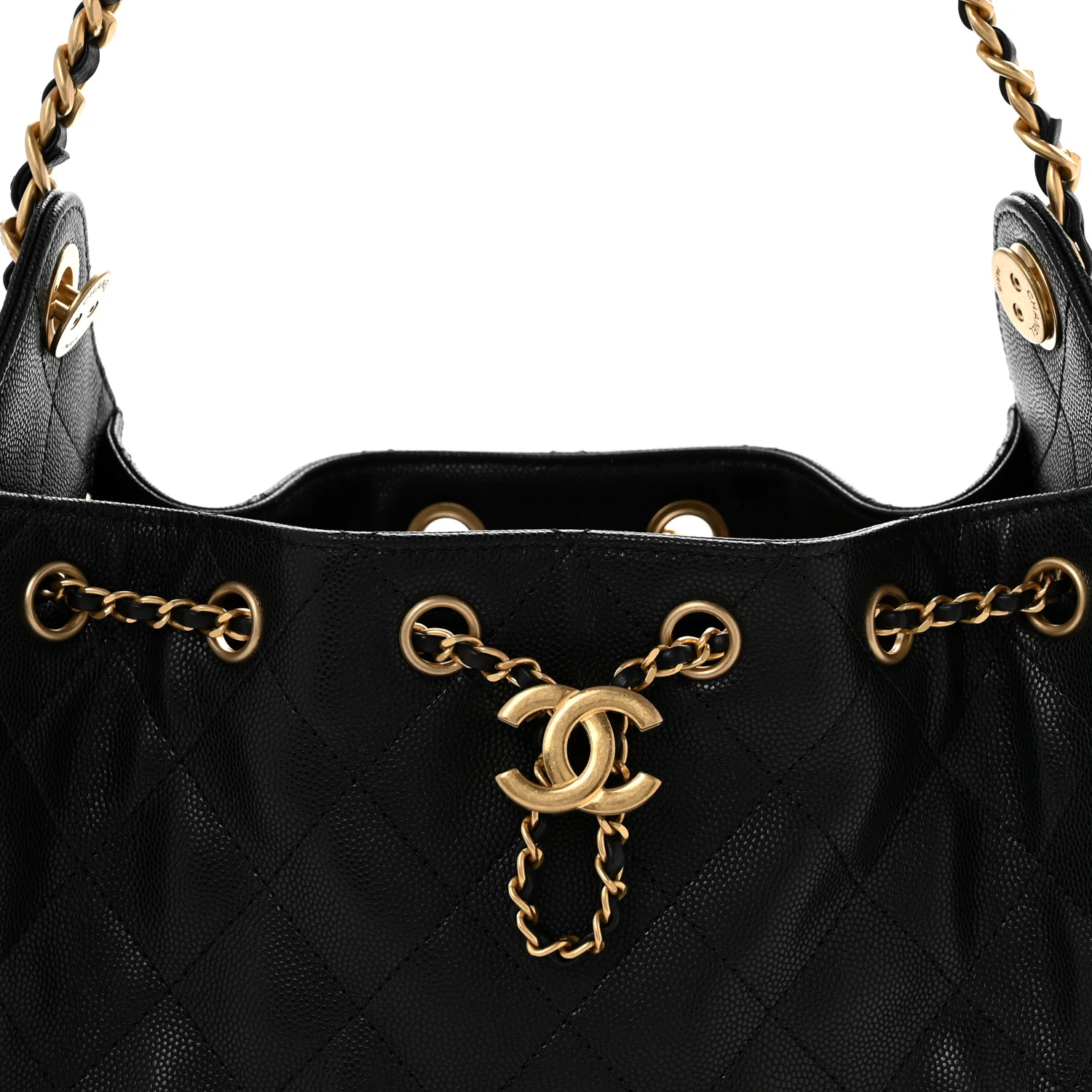 Caviar Quilted Mini Chanel 25 Handbag Black - Top Club