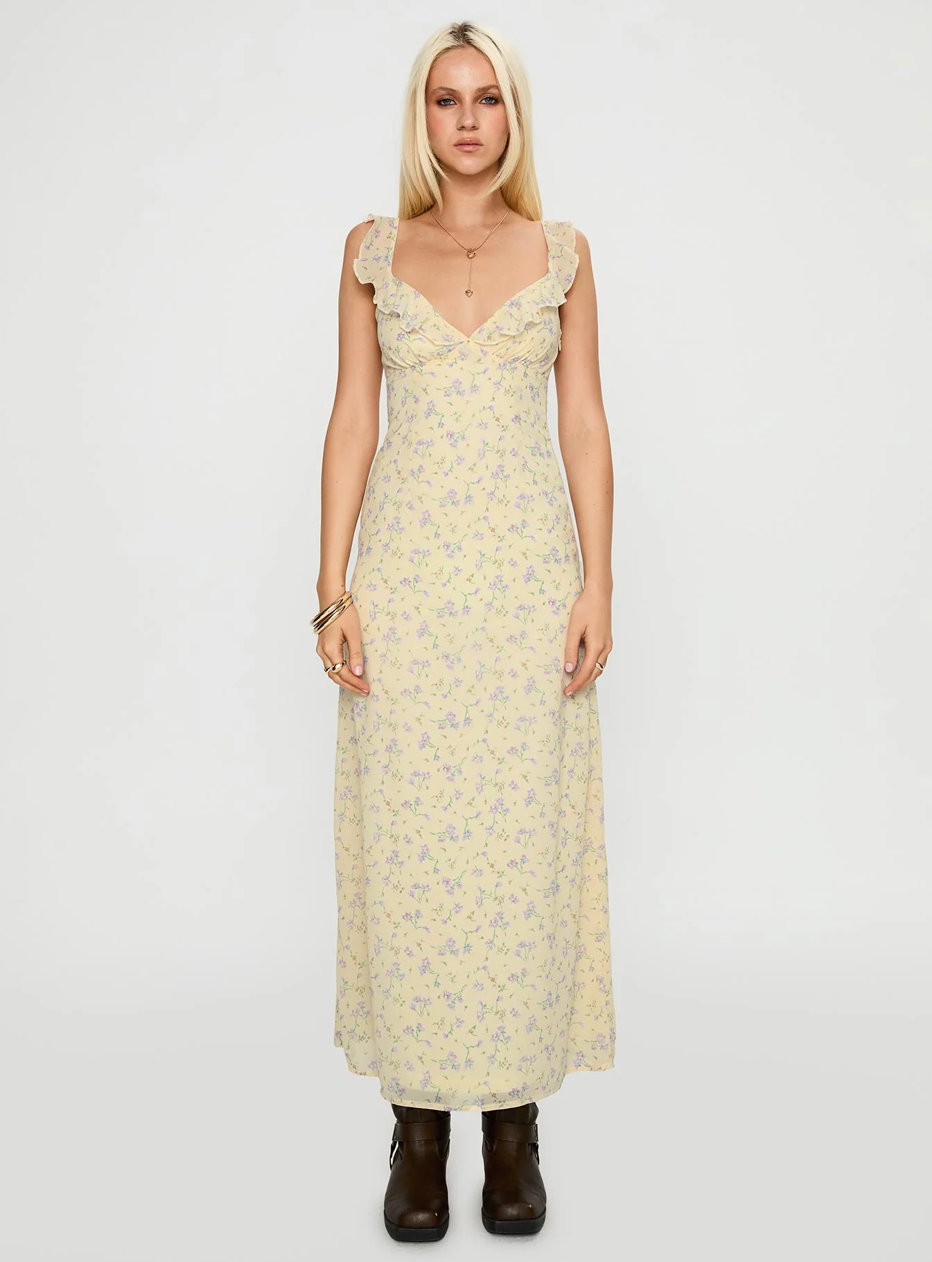 Jayne Frill Maxi Dress Multi