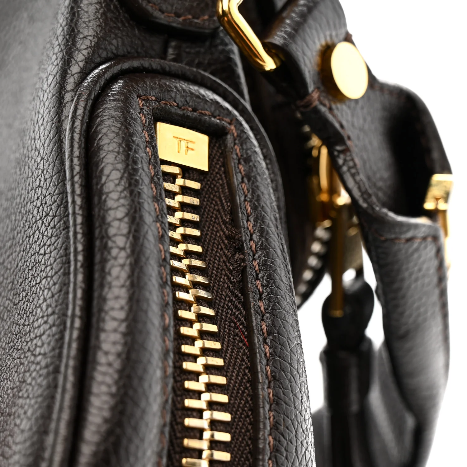 Calfskin Mini Jennifer Crossbody Bag Brown - Top Club