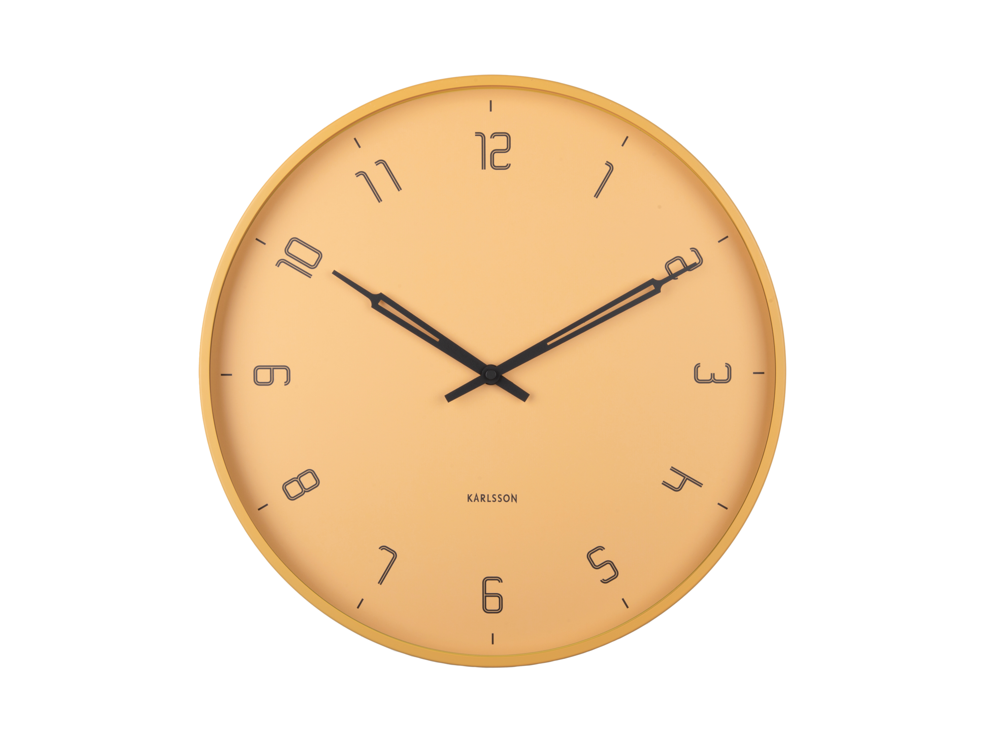 Wall clock Stark iron matt honey yellow