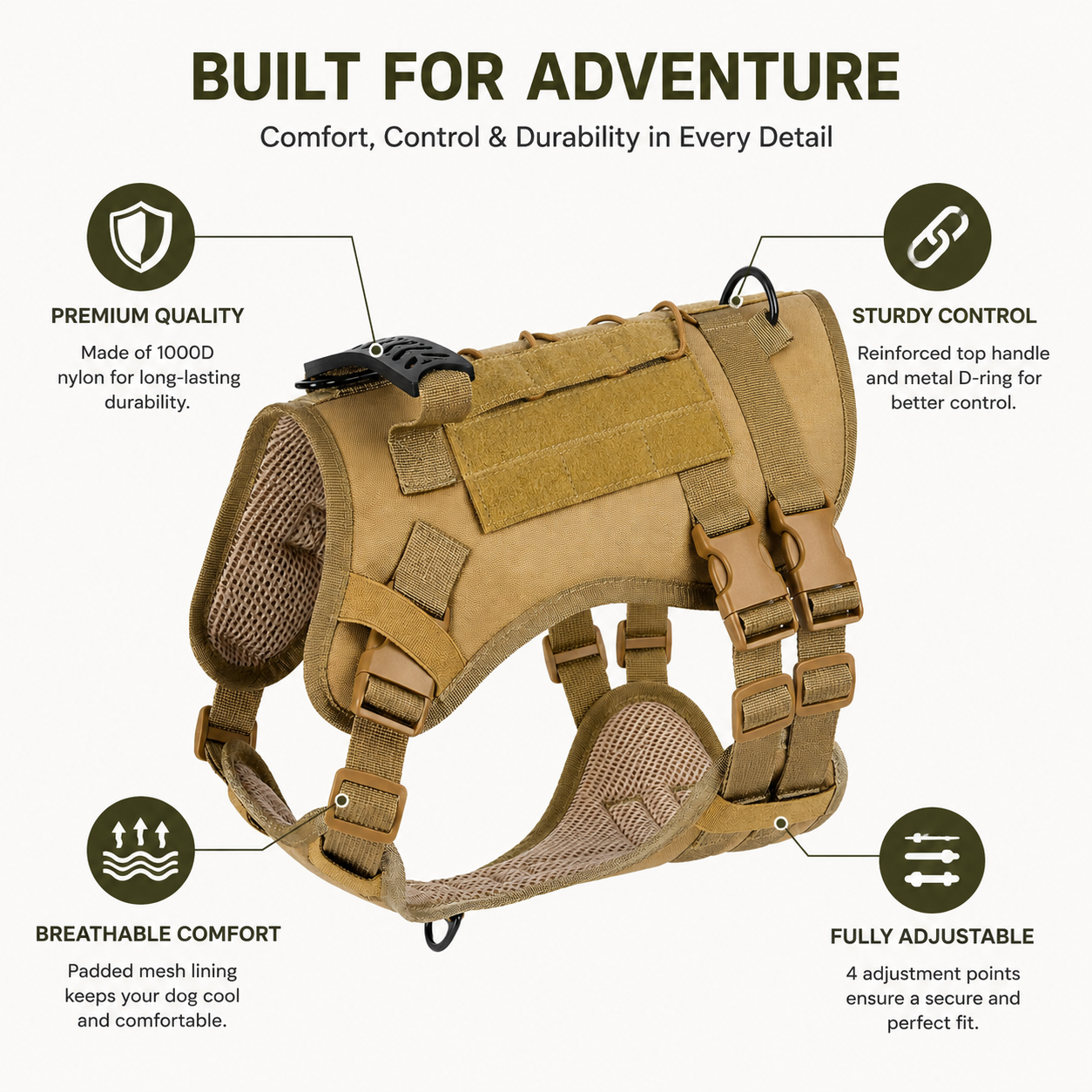 TIVANOVAS Tactical Dog Harness