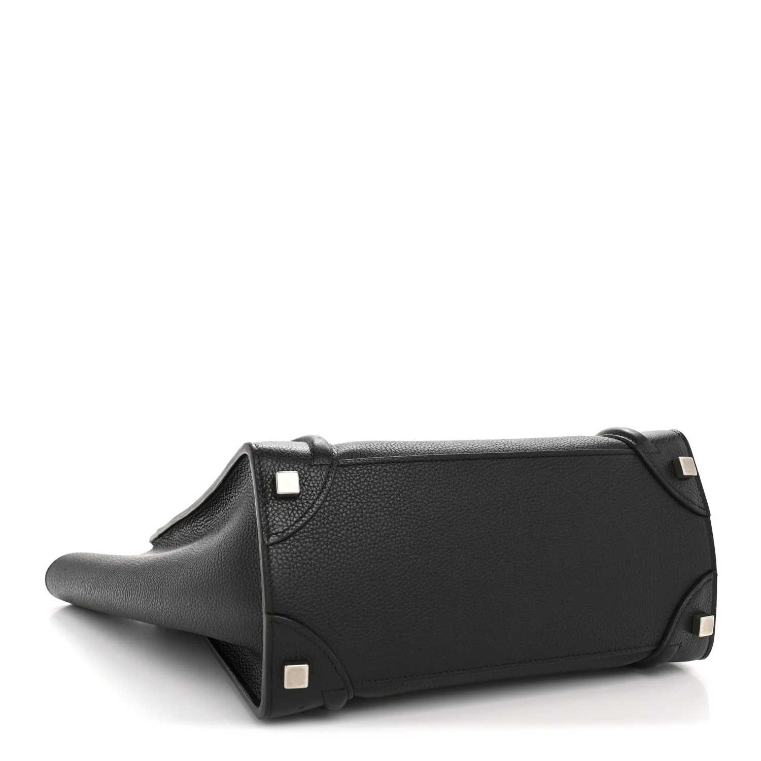 Drummed Calfskin Micro Luggage Black - Top Club