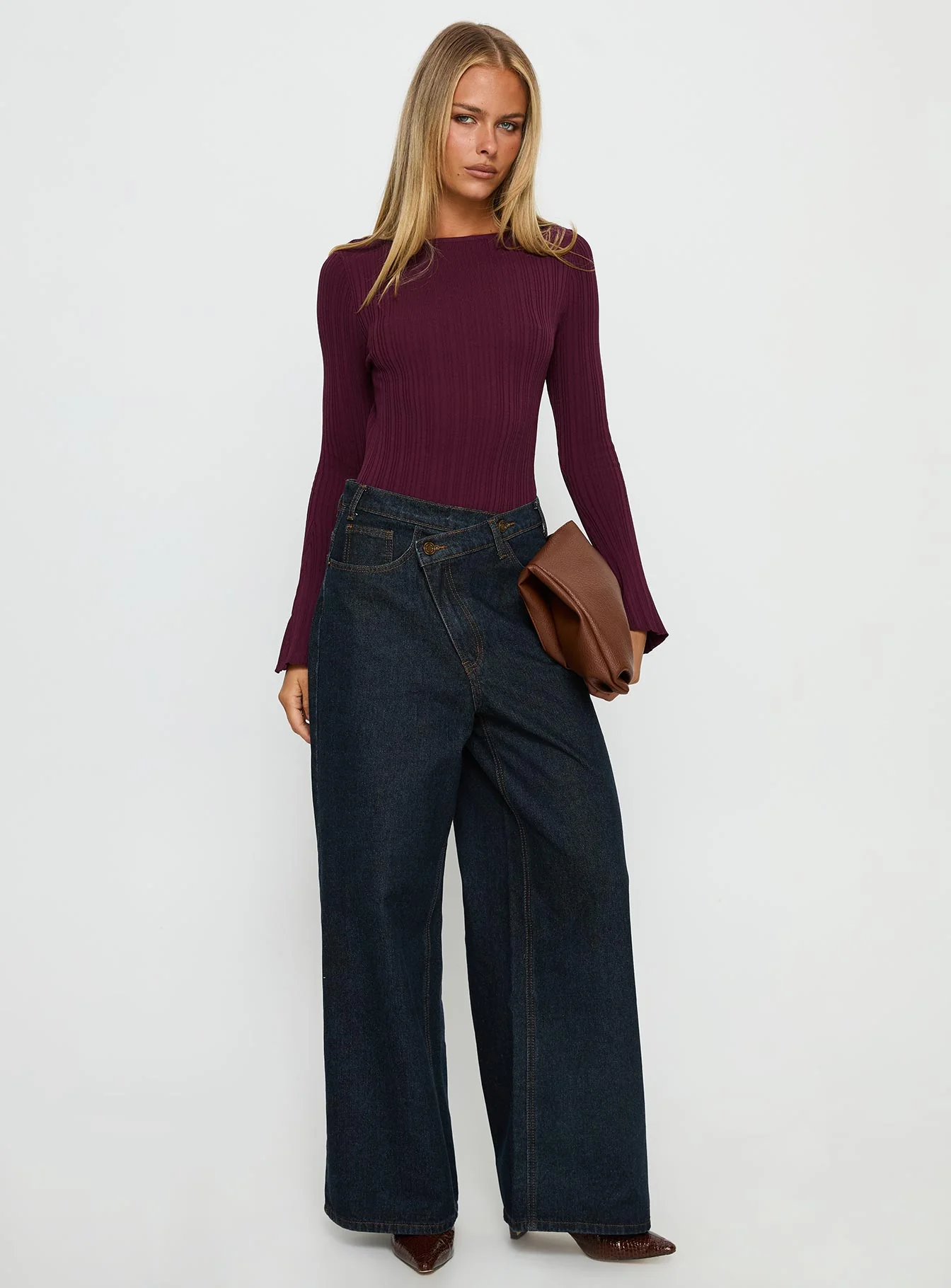 Mayok Long Sleeve Bodysuit Plum