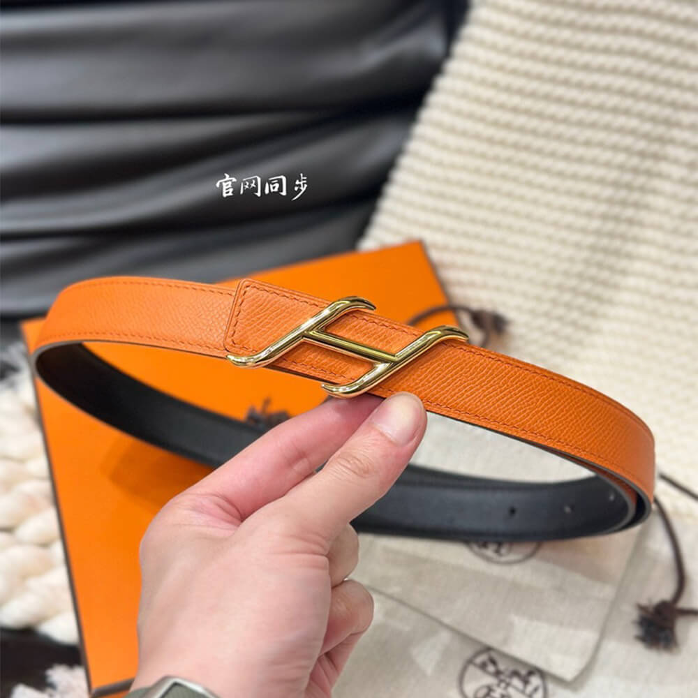 HDN belt buckle   Reversible leather strap 24 mm - Top Club
