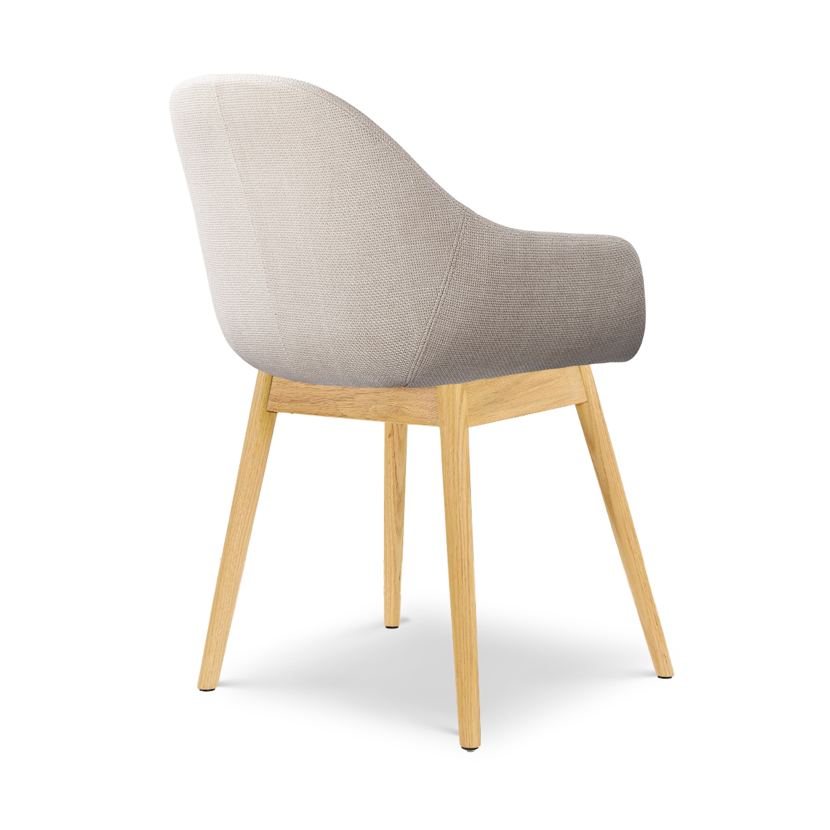 Eetkamerstoel Nio-Mae houten onderstel beige beige