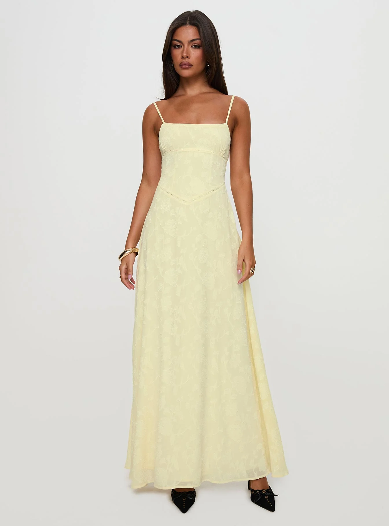 South Of France Maxi Dress Yellow Petite