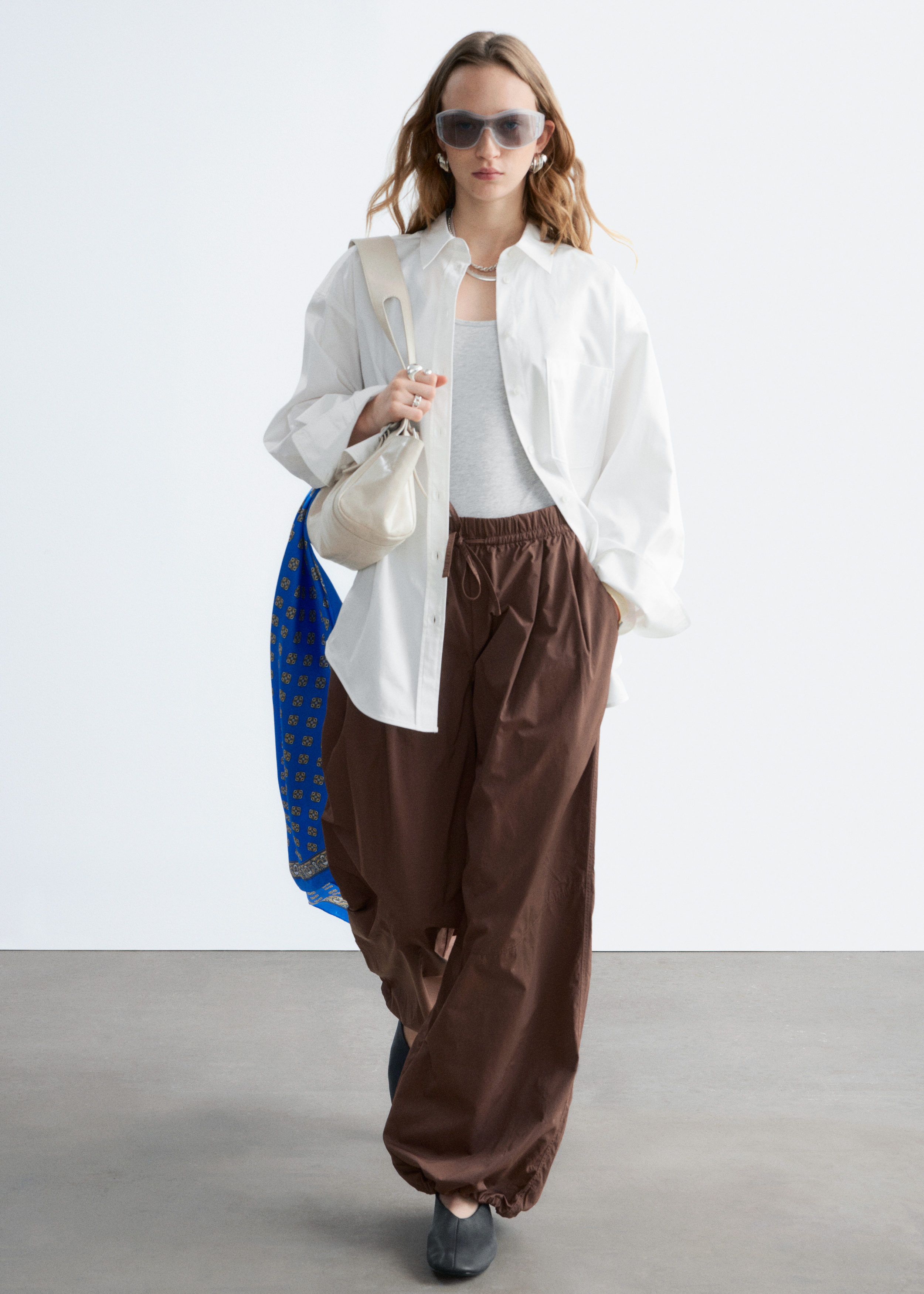 & Other Stories DRAWSTRING BARREL LEG TROUSERS